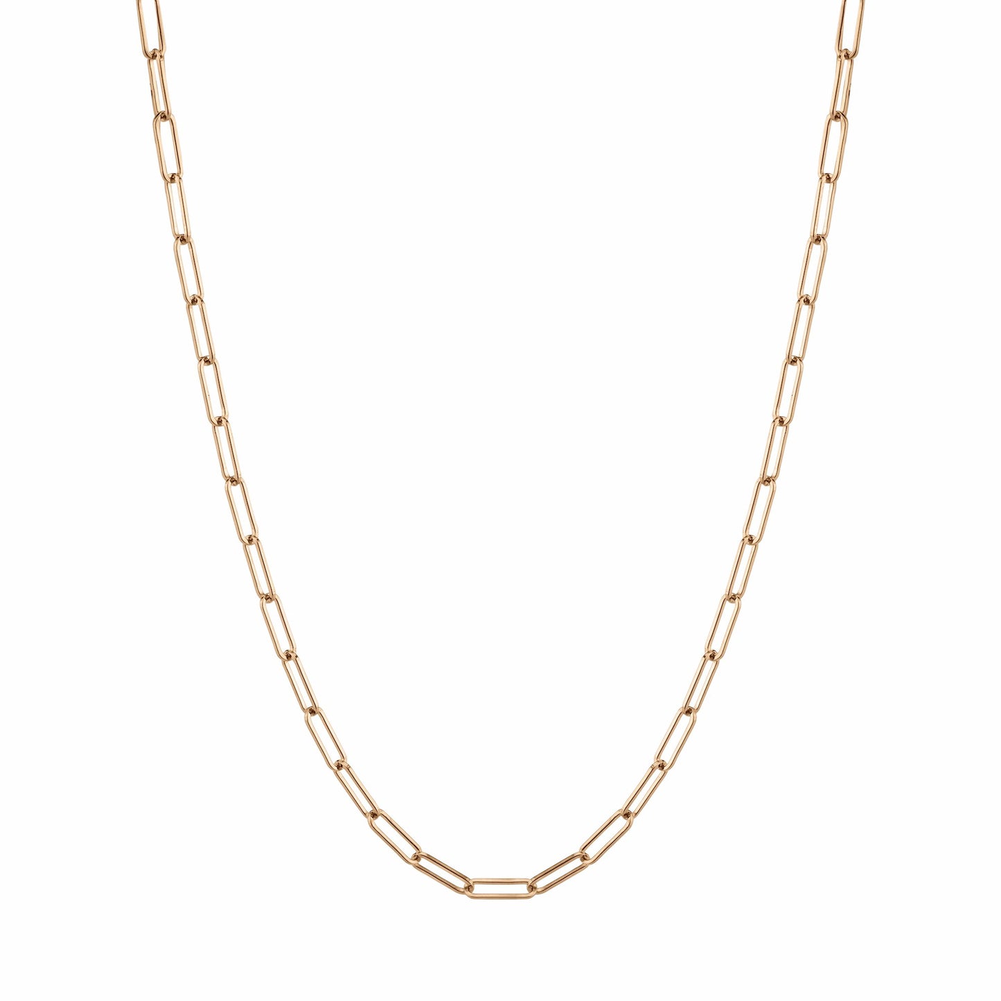 Staple Chain Necklace 14K Rose Gold / 16In