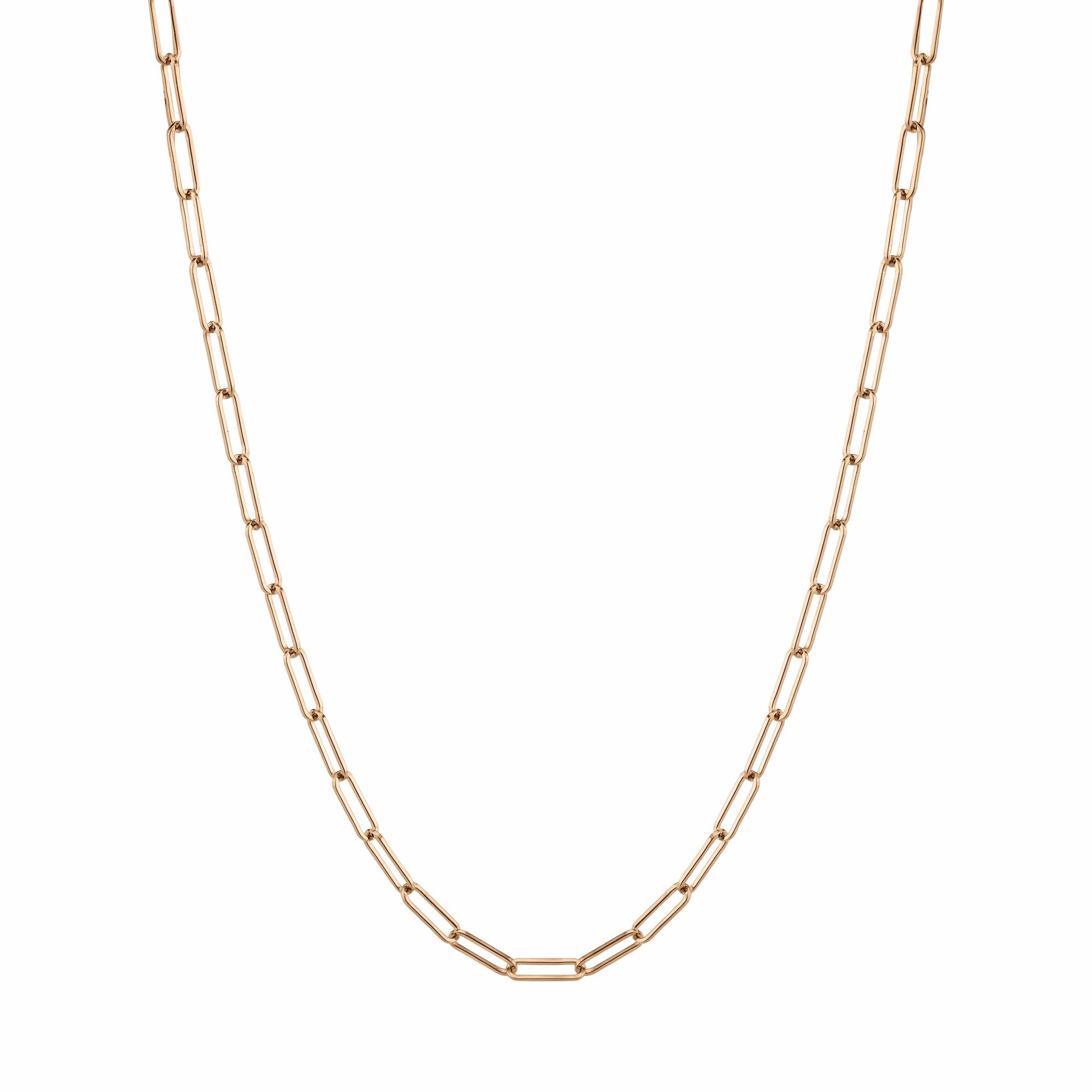 Staple Chain Necklace 14K Rose Gold / 16In