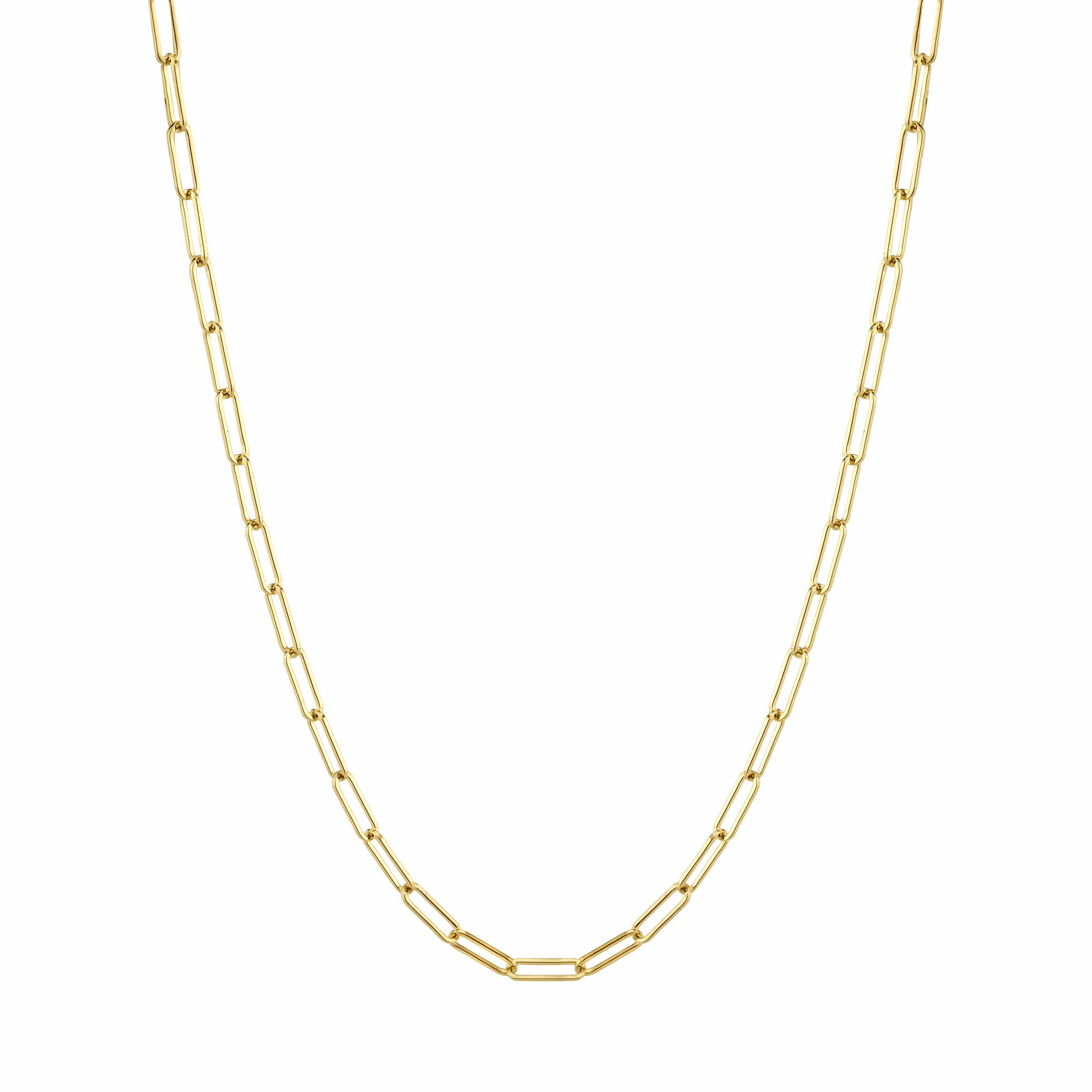 Staple Chain Necklace 14K Yellow Gold / 16In