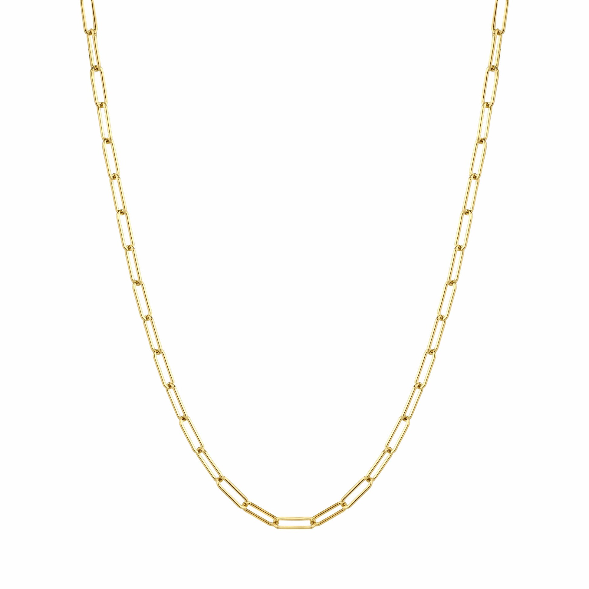 Staple Chain Necklace 14K Yellow Gold / 16In