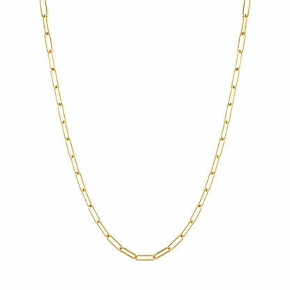 Staple Chain Necklace 14K Yellow Gold / 16In