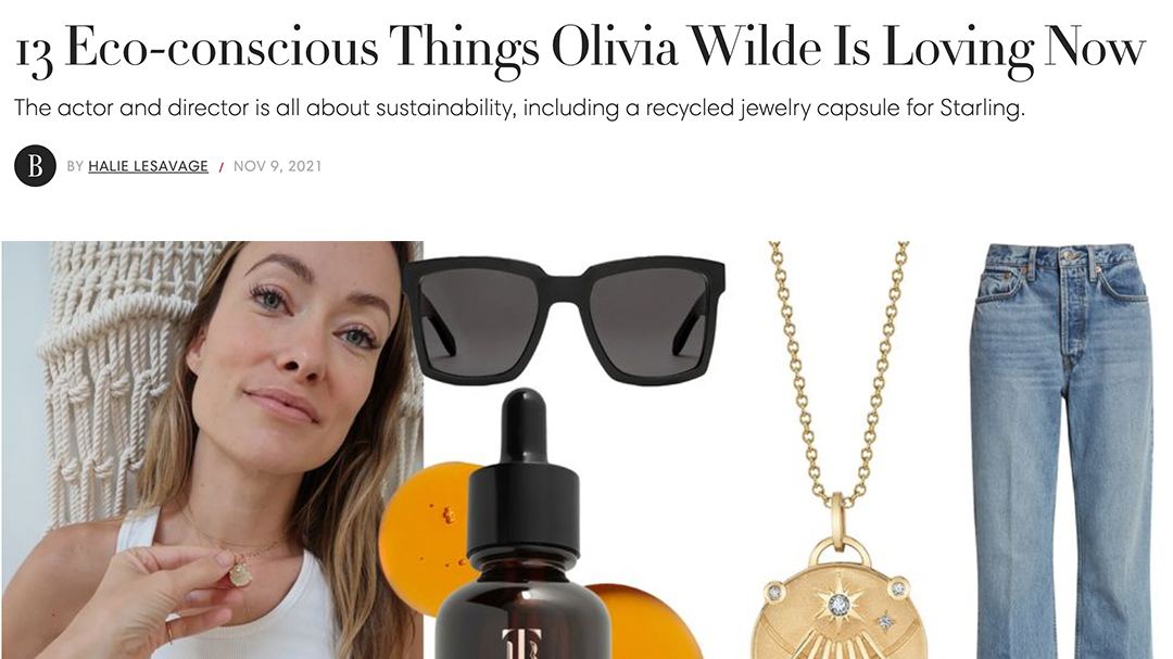 Starling x Conscious Commerce Sundial Charm in Harper's Bazaar!