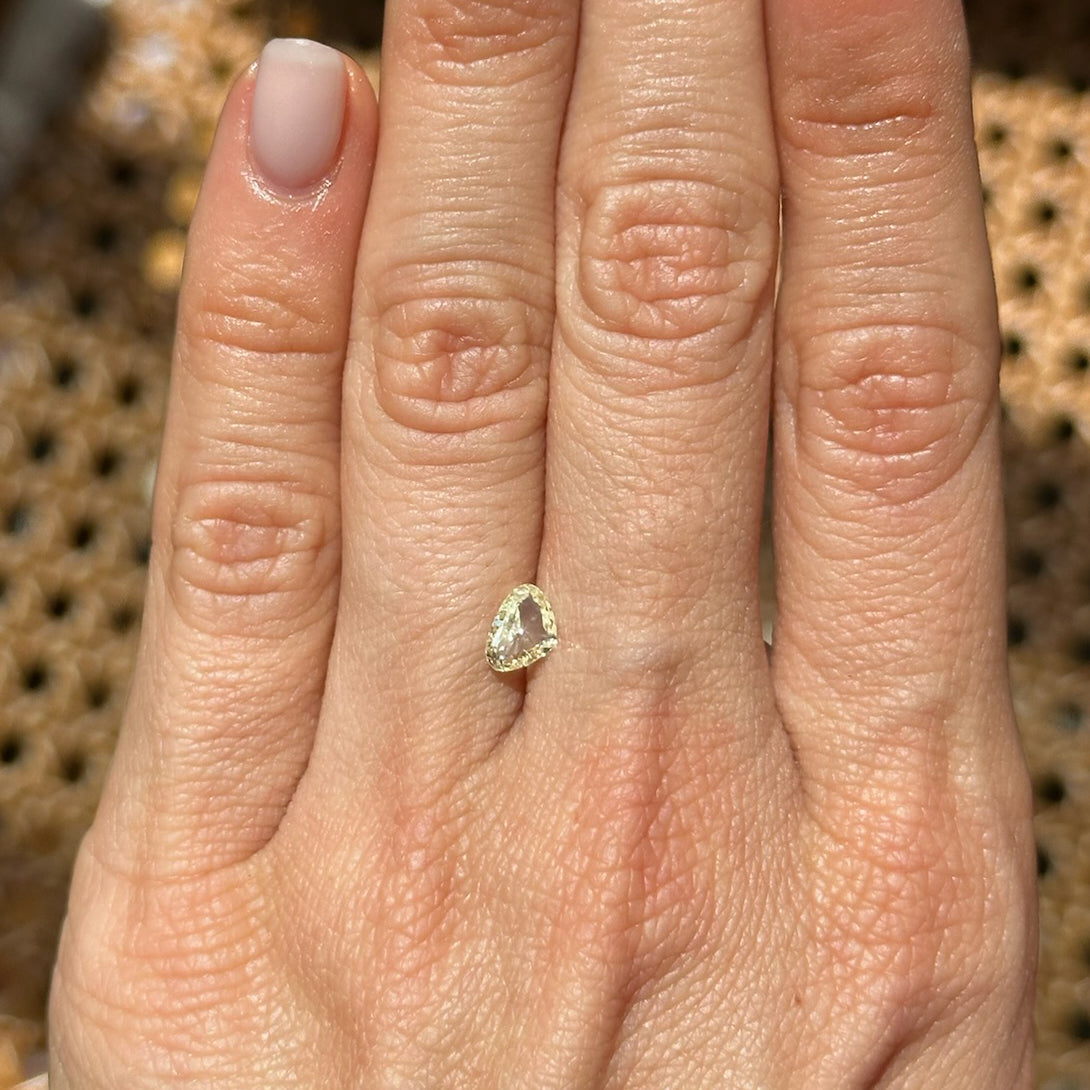 BESPOKE 0.41CT YELLOW PEAR DIAMOND