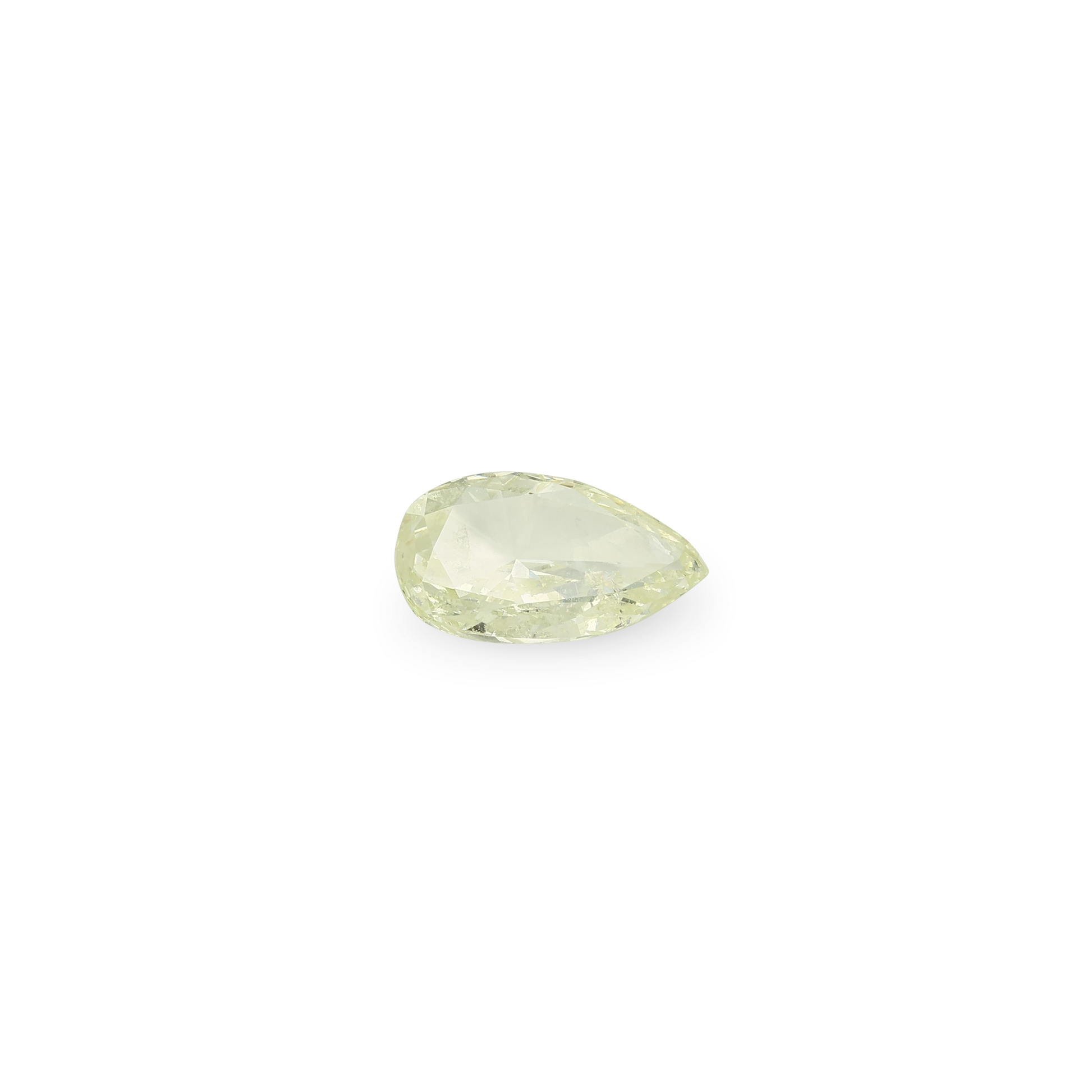 Bespoke 0.92ct Yellow Pear Cut Diamond