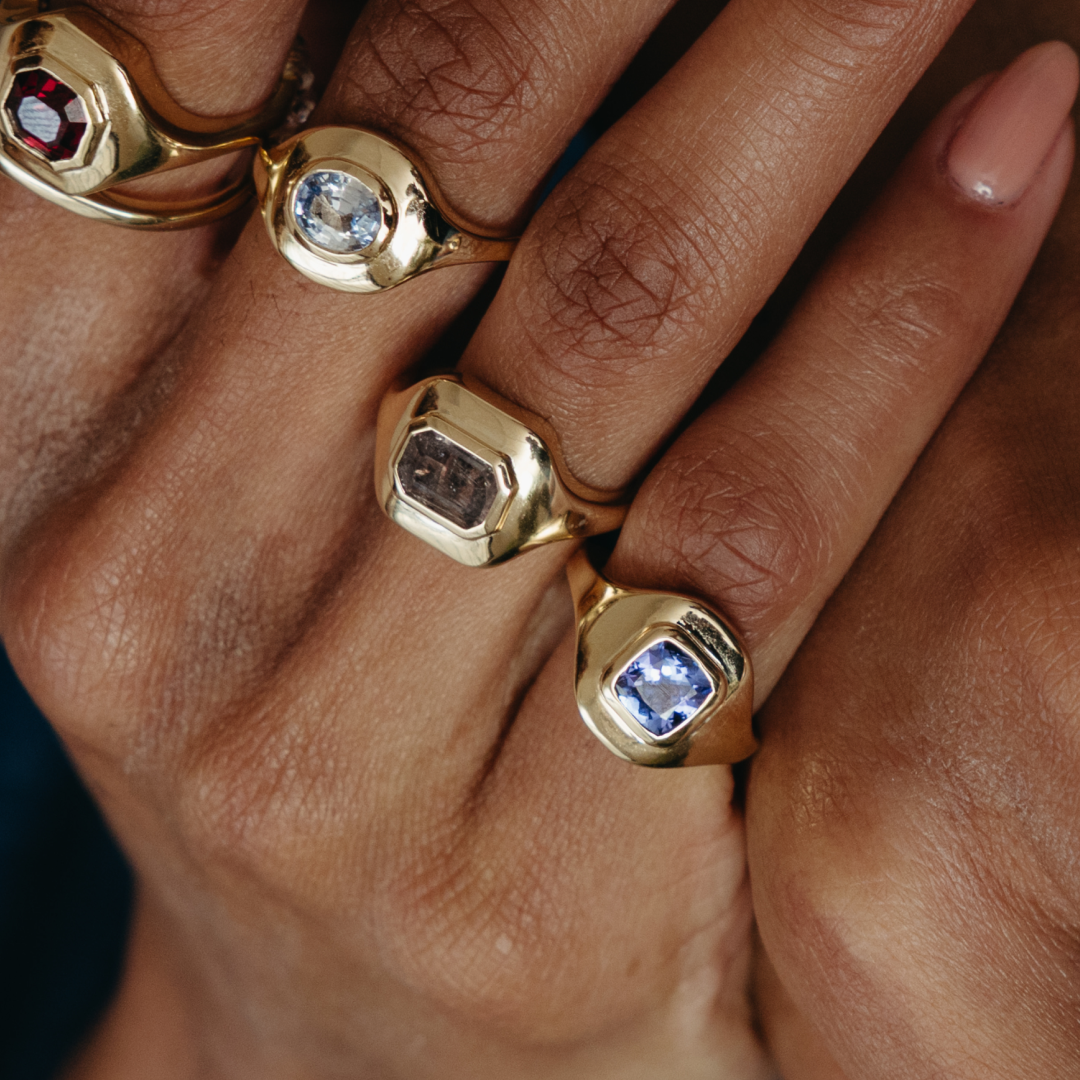 0.94ct Tanzanite Ripple Ring