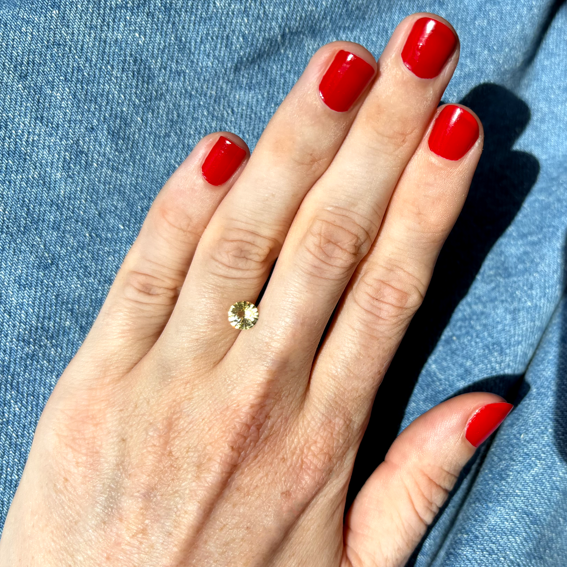 Bespoke 0.95ct Round Yellow Sapphire