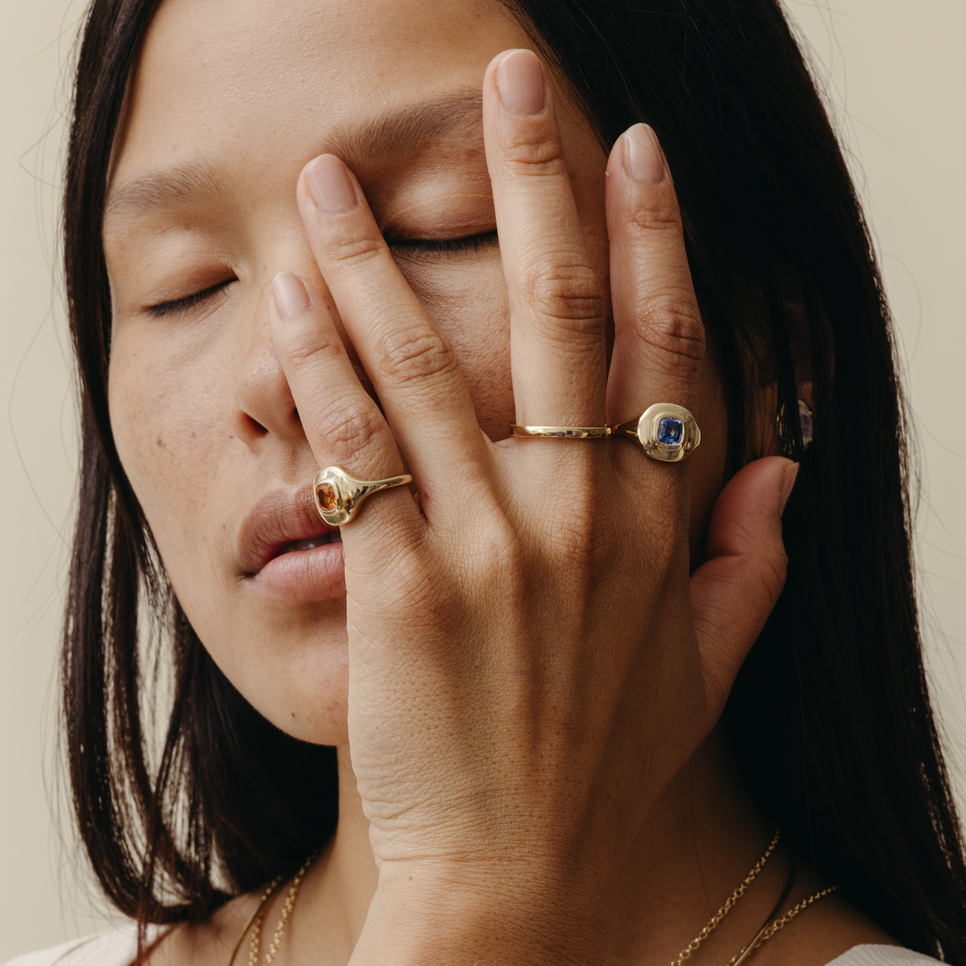 0.96ct Sapphire Ripple Ring