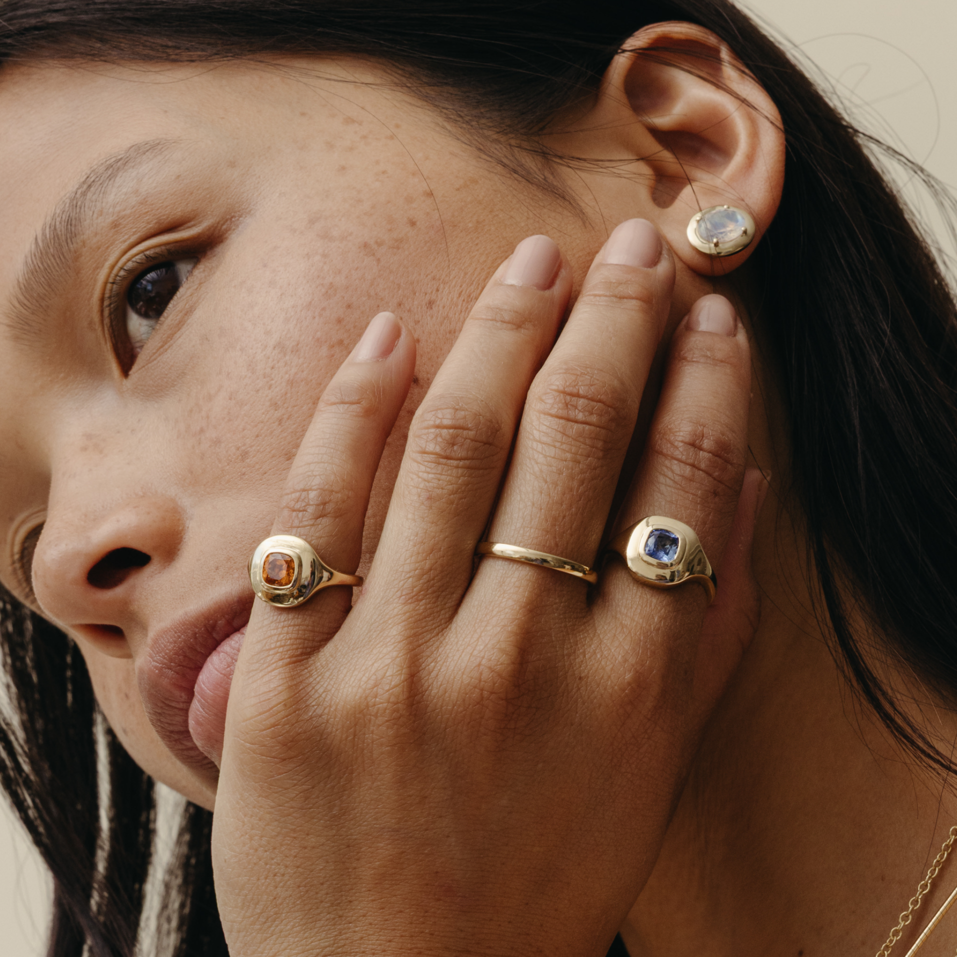 0.96ct Sapphire Ripple Ring