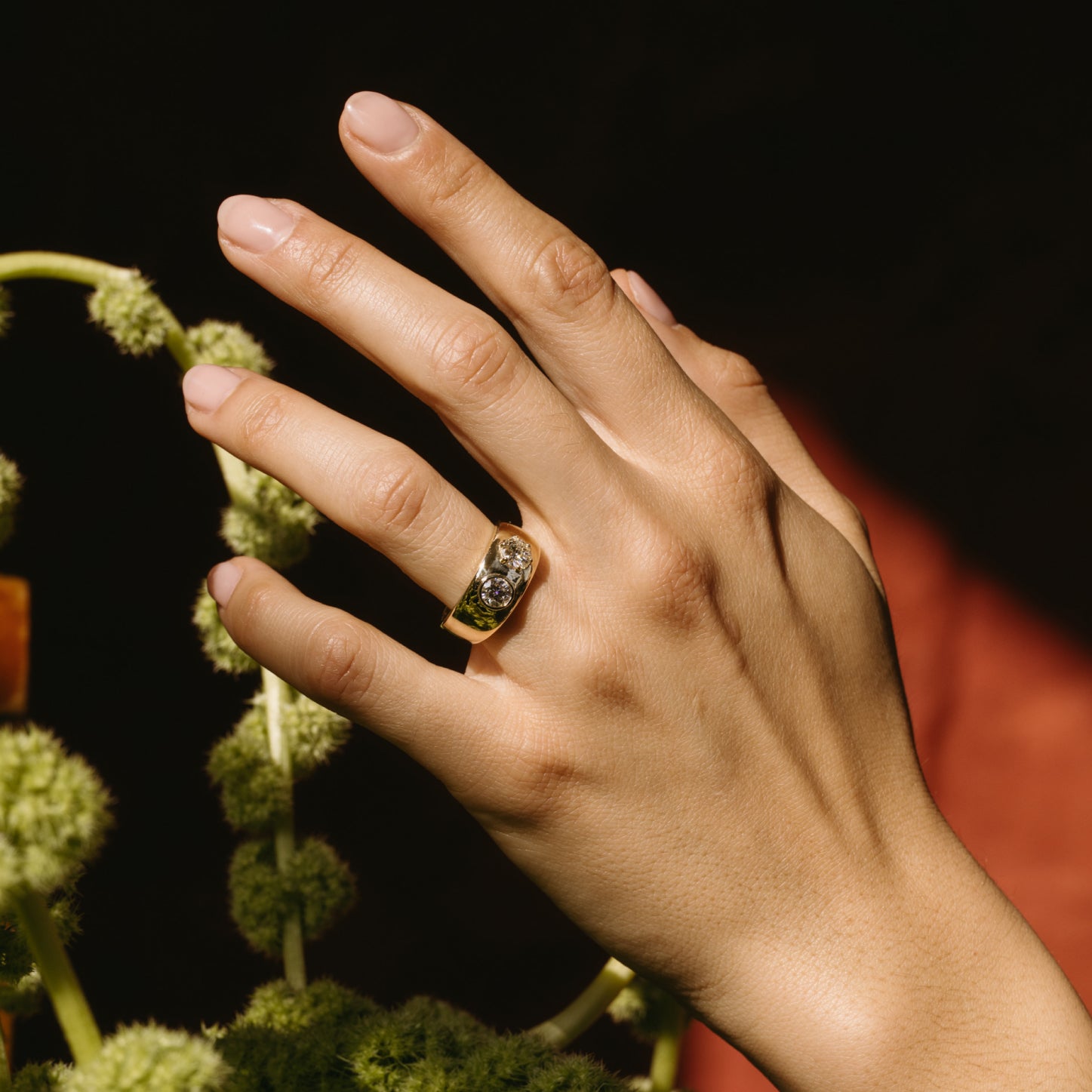 1.09tcw Champagne Diamond Barrett Ring