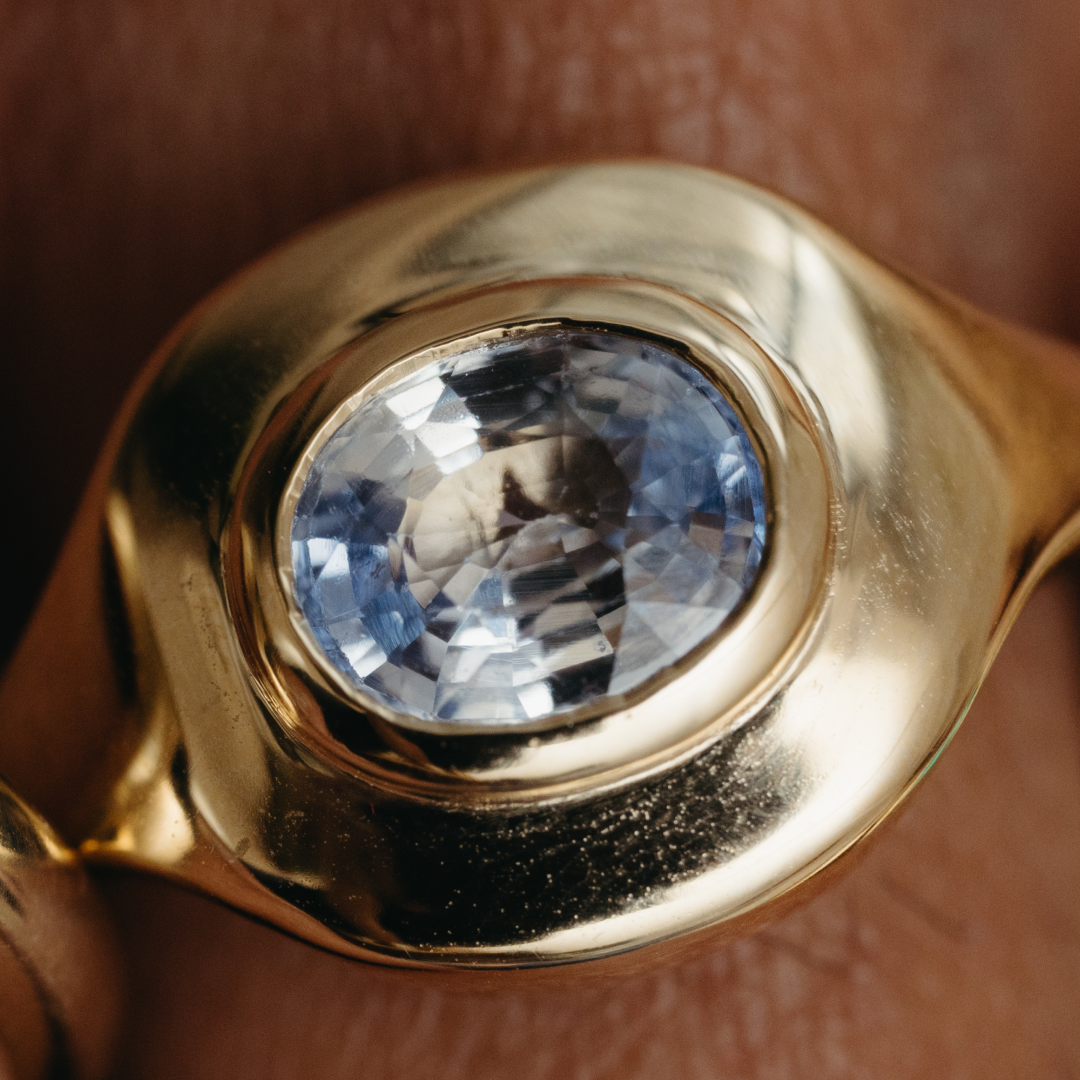 1.17ct Sapphire Ripple Ring