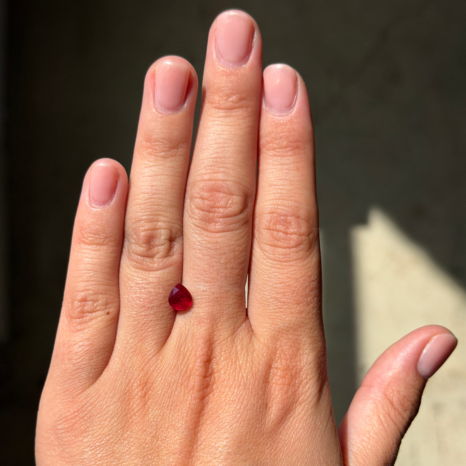 Bespoke 1.31ct Pear Ruby