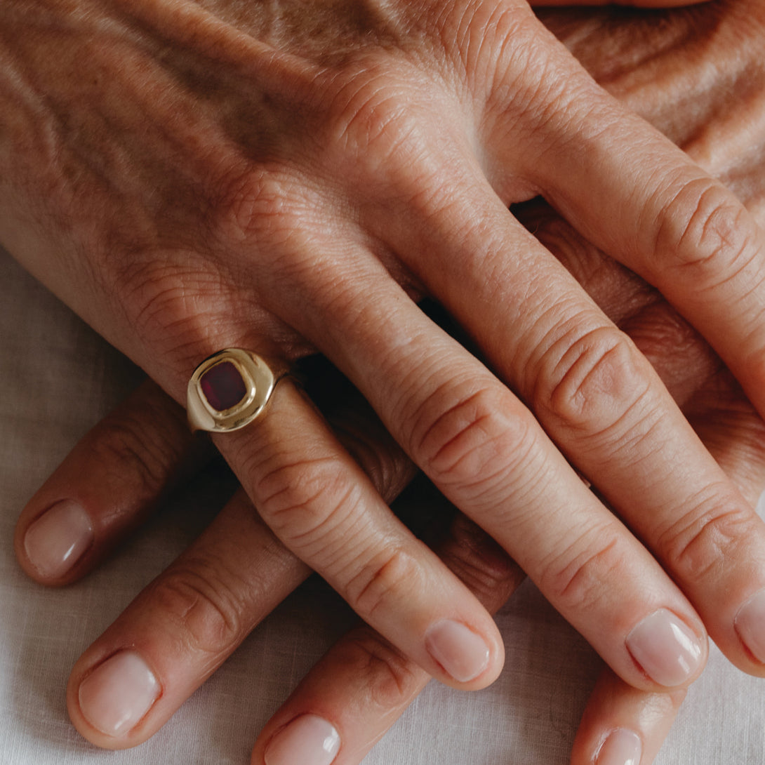 1.36CT PINK TOURMALINE RIPPLE RING
