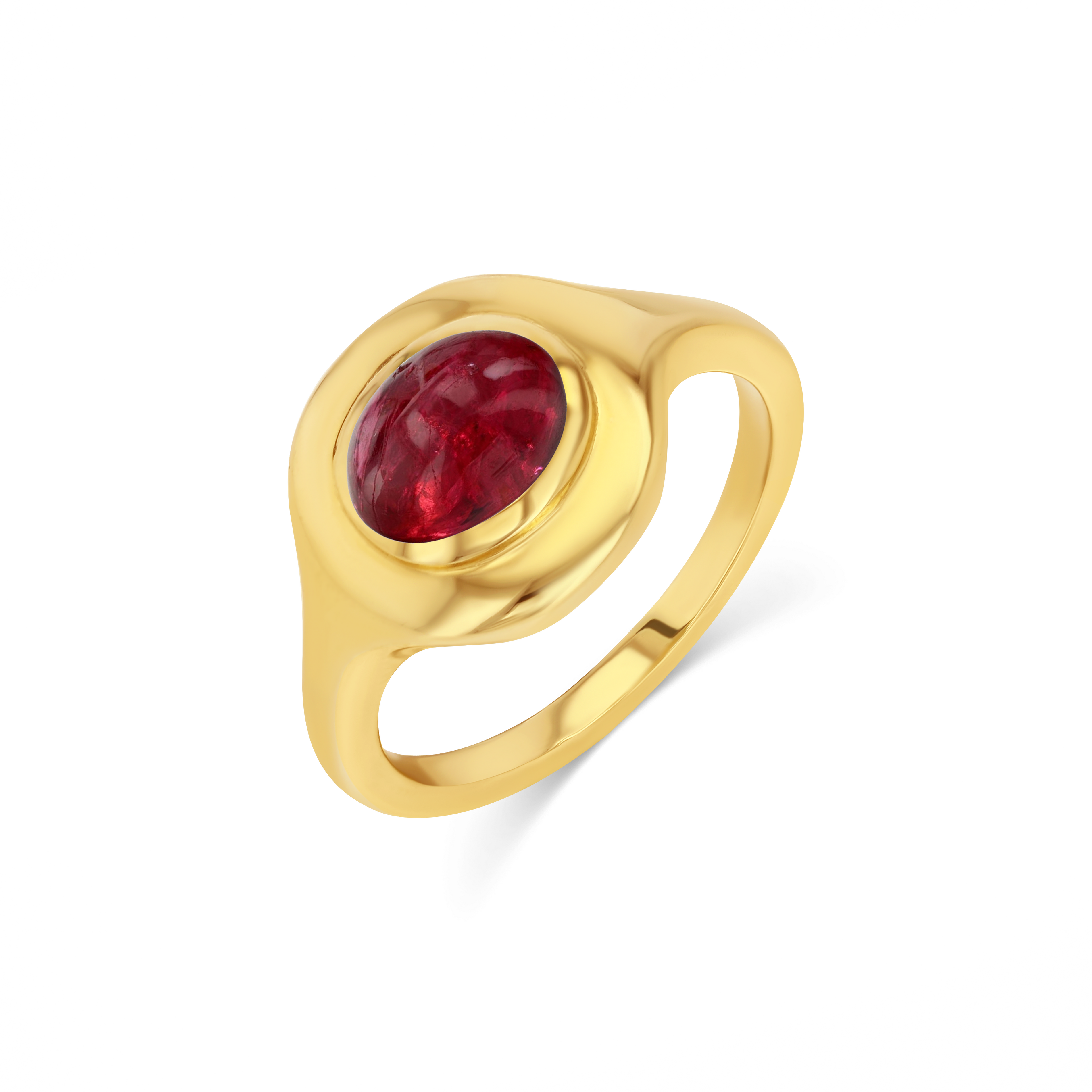 Sample 2.43ct Spinel Cabochon Ripple Ring