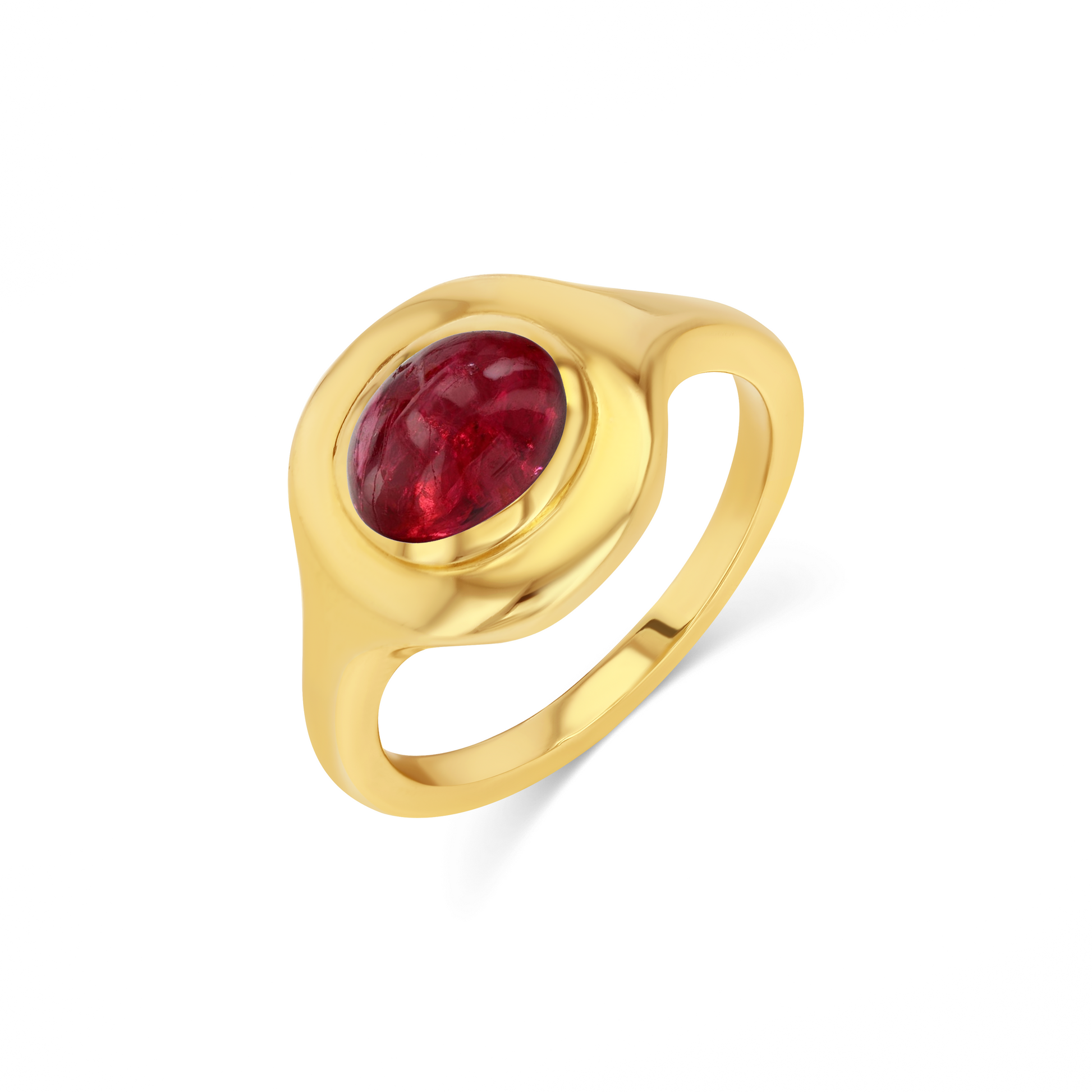 Sample 2.43ct Spinel Cabochon Ripple Ring