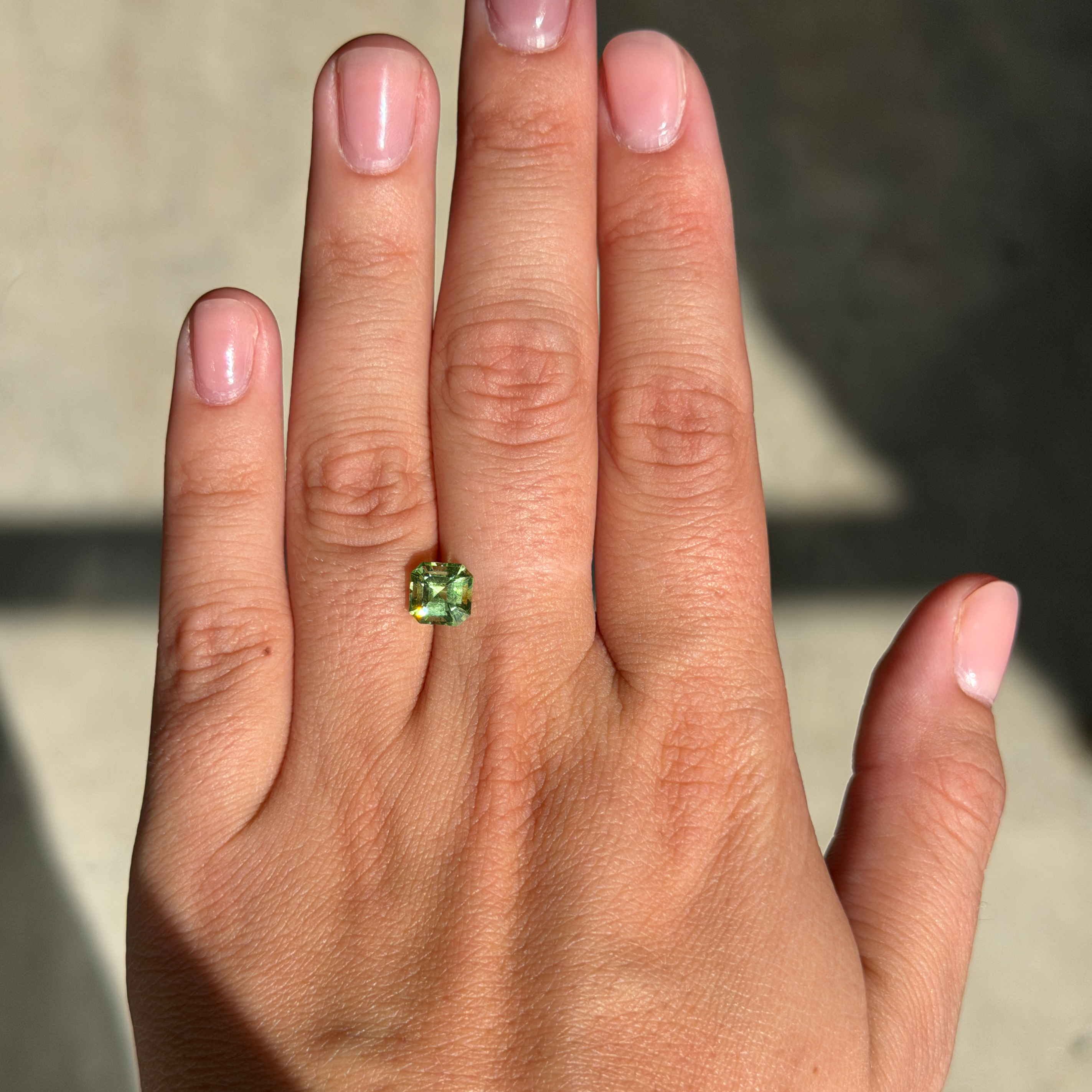 Bespoke 1.72ct Asscher Cut Peridot
