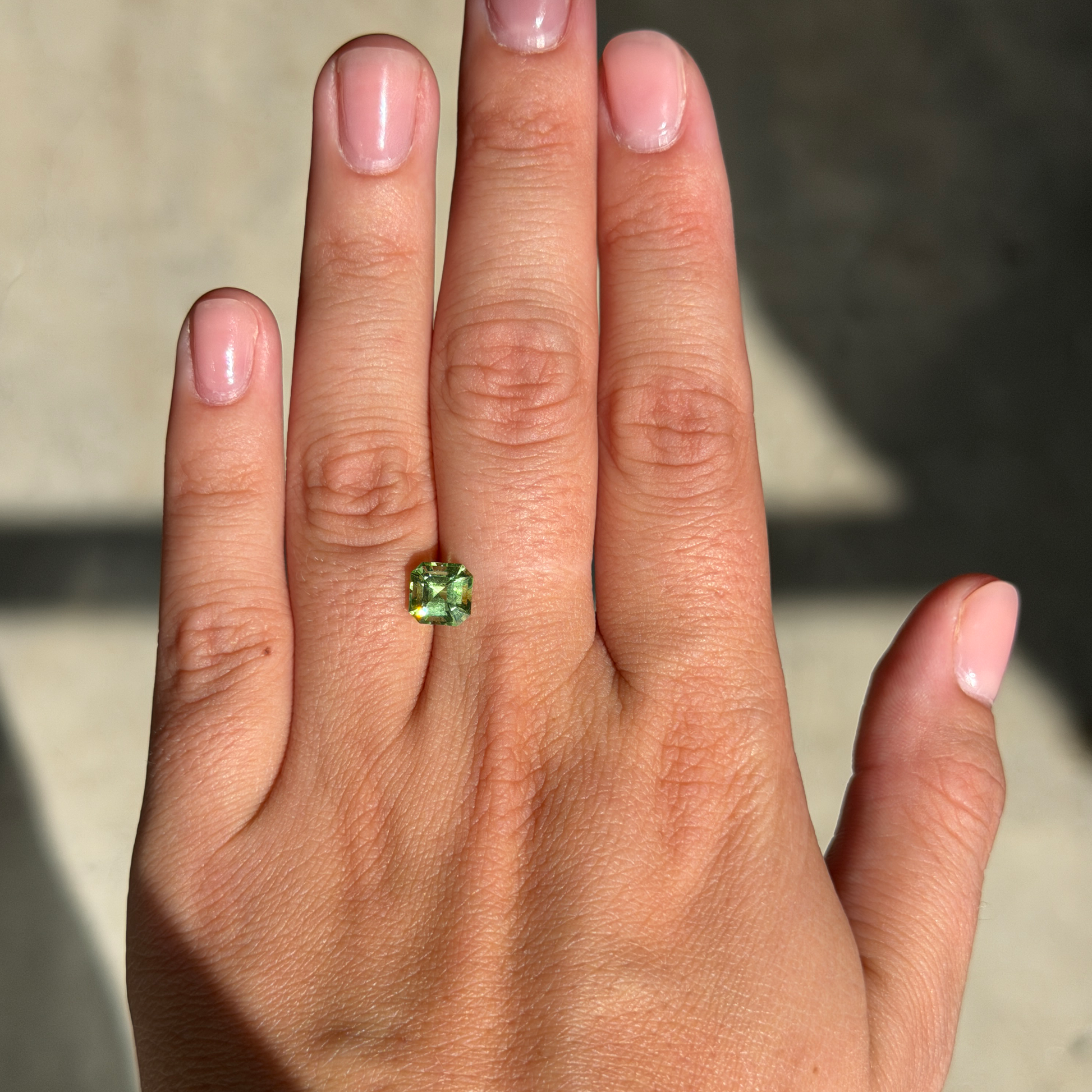 Bespoke 1.72ct Asscher Cut Peridot