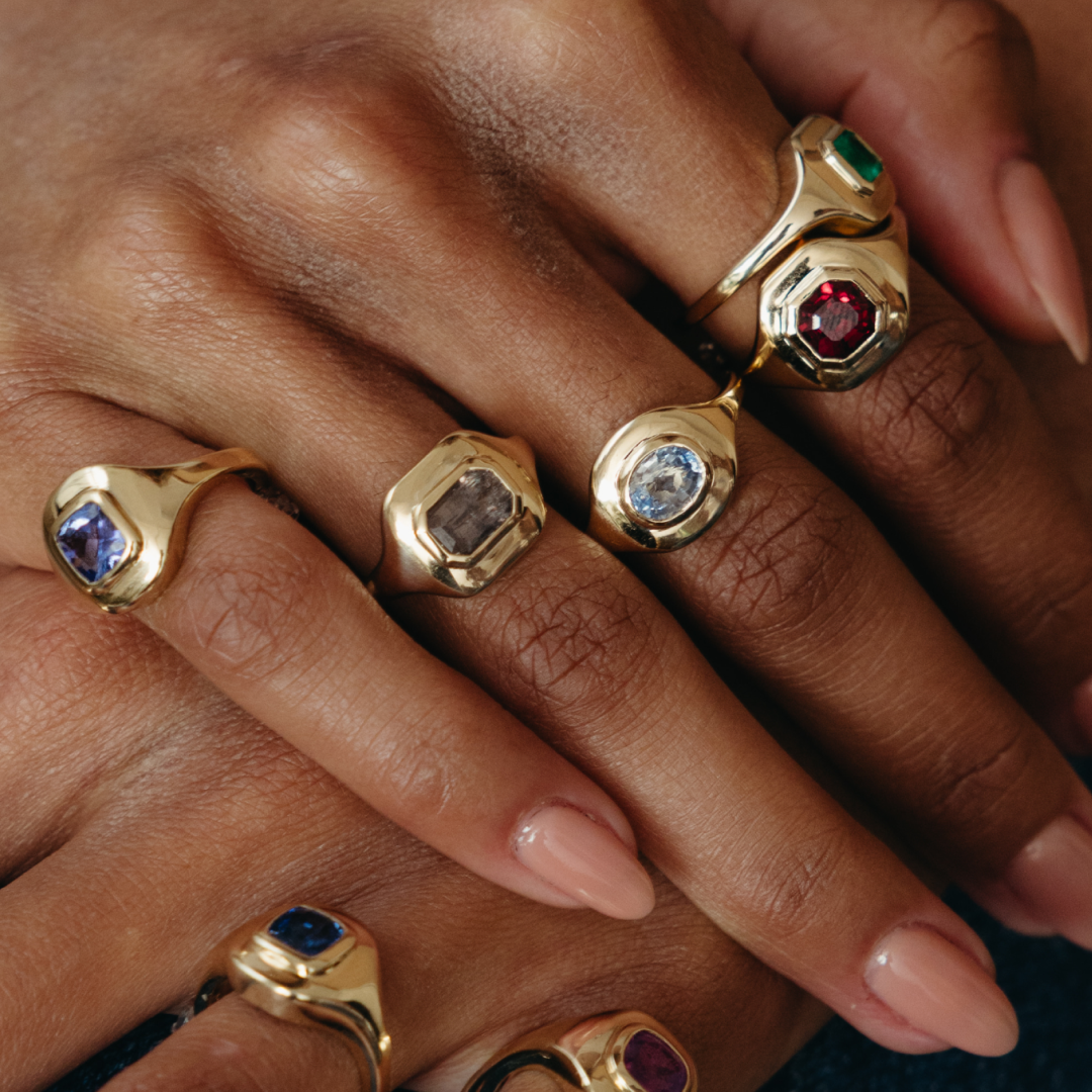 1.75ct Color-Change Sapphire Ripple Ring