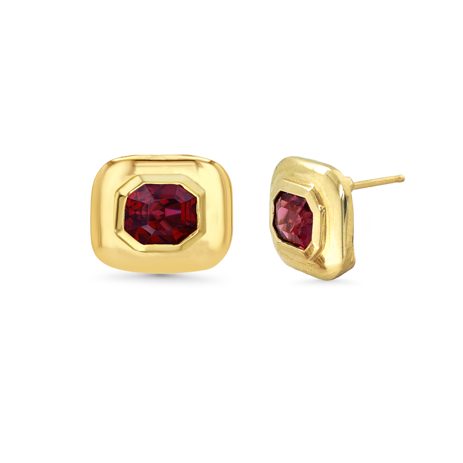 1.76tcw Garnet Ripple Stud Earrings