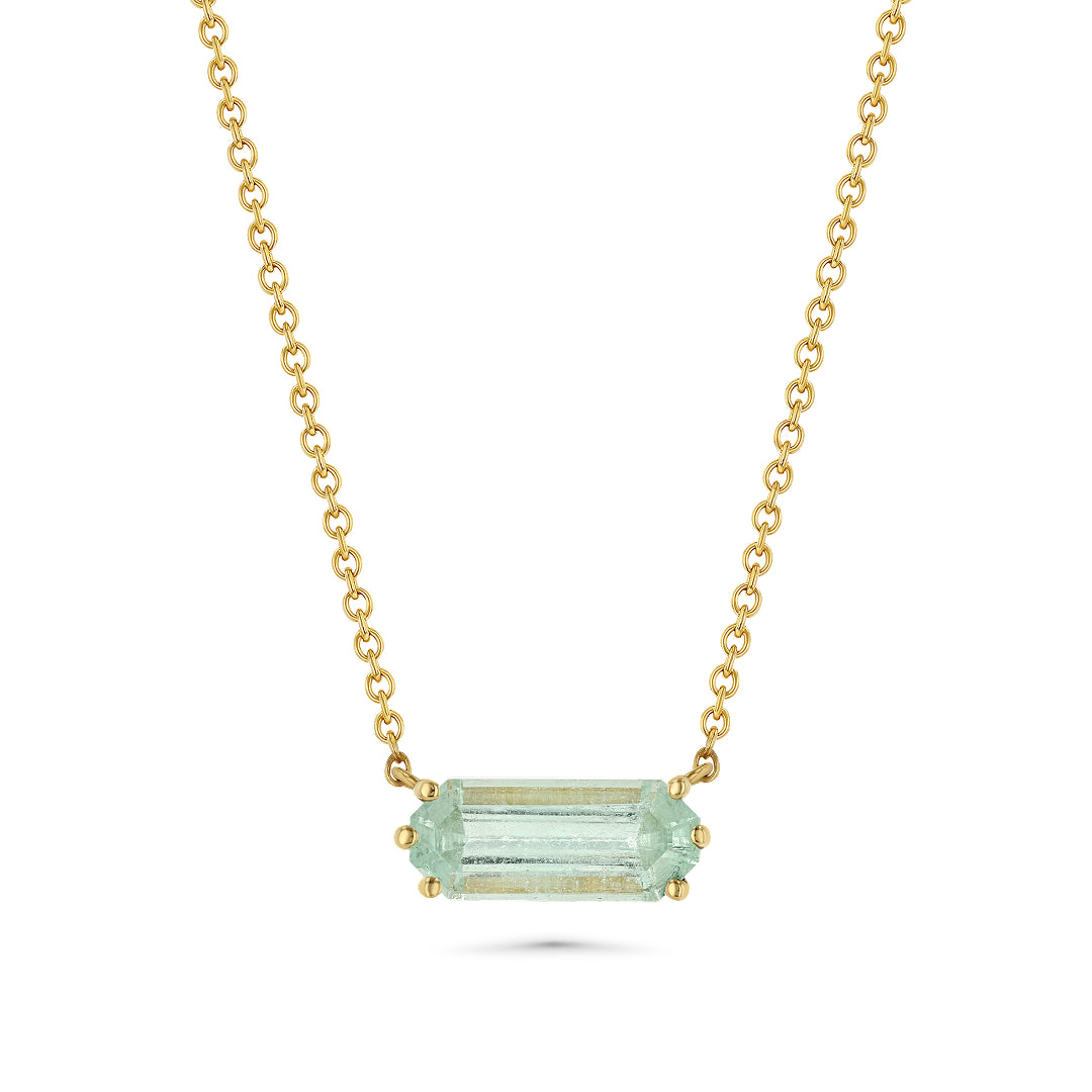 1.98ct Mint Beryl Prong Necklace