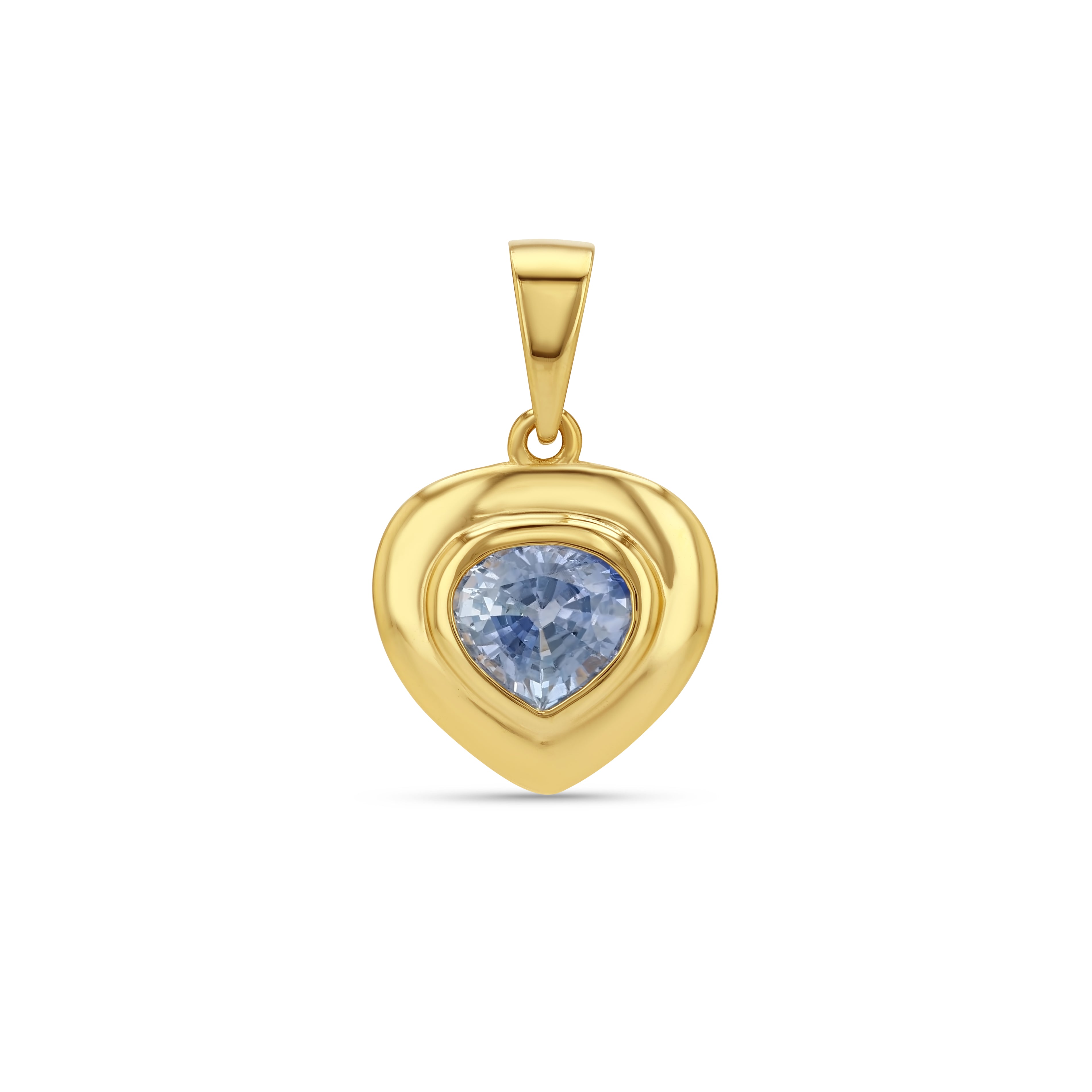 1.62 Sapphire Pear Ripple Charm