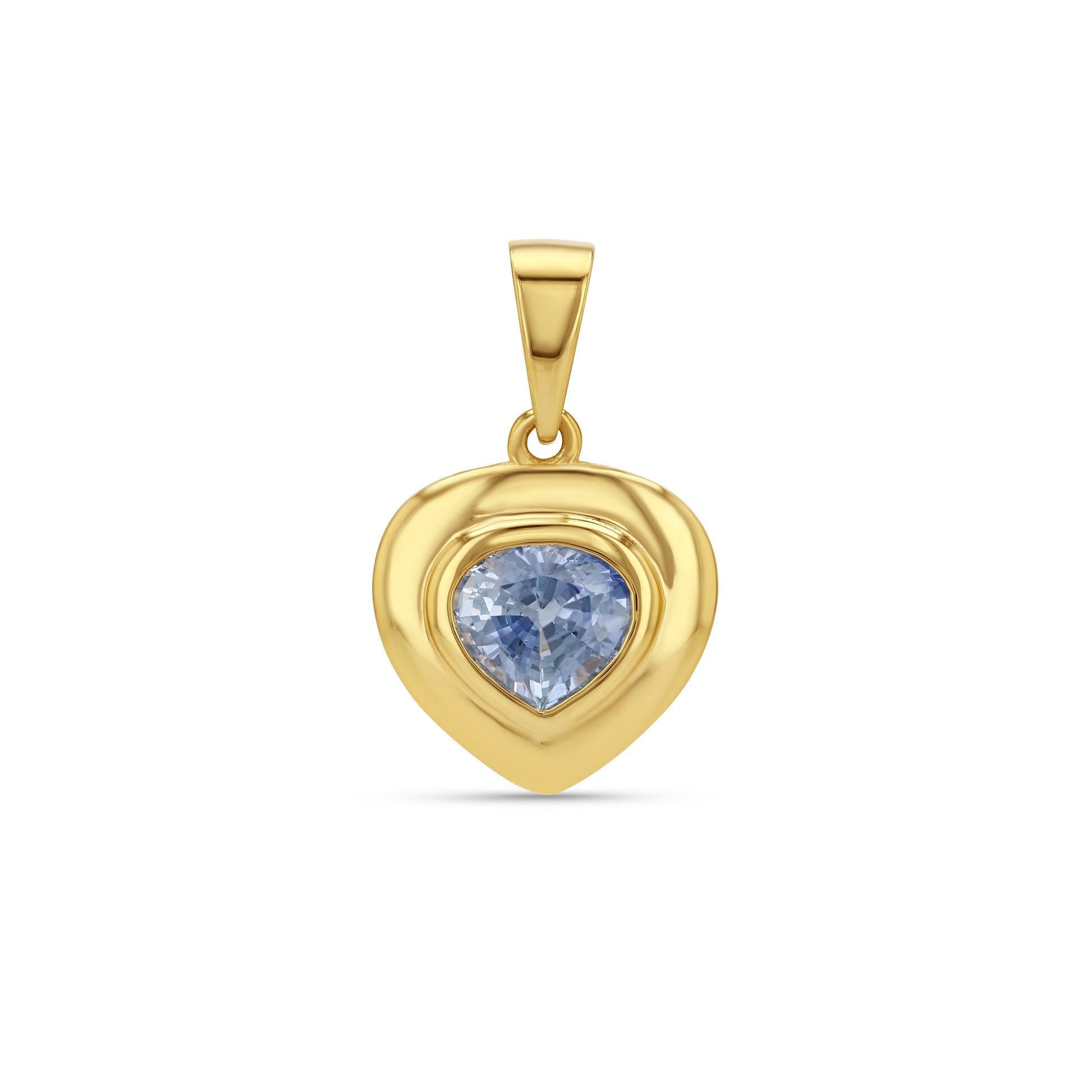 1.62 Sapphire Pear Ripple Charm