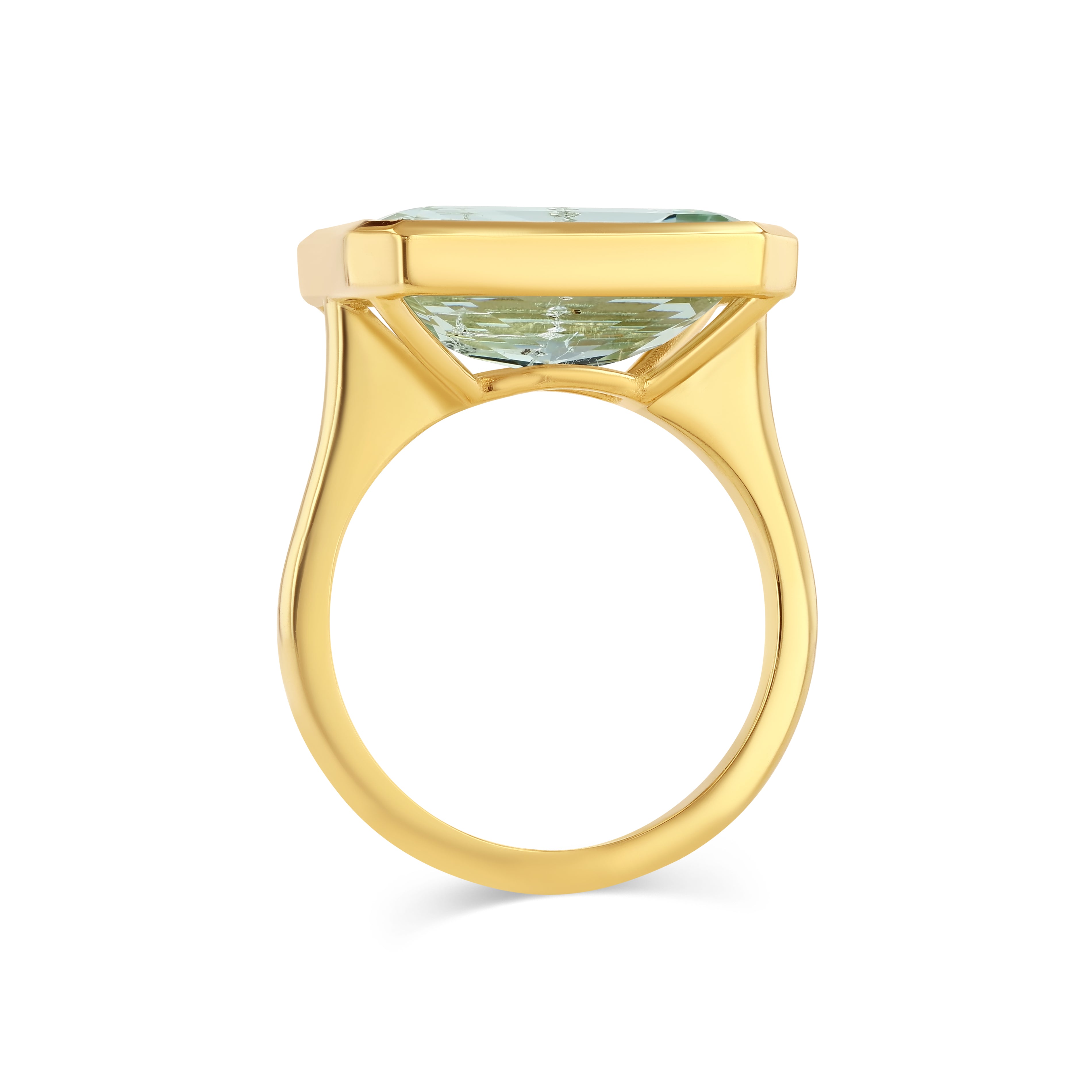 8.80ct Aquamarine Radiant Cut Bezel Ring