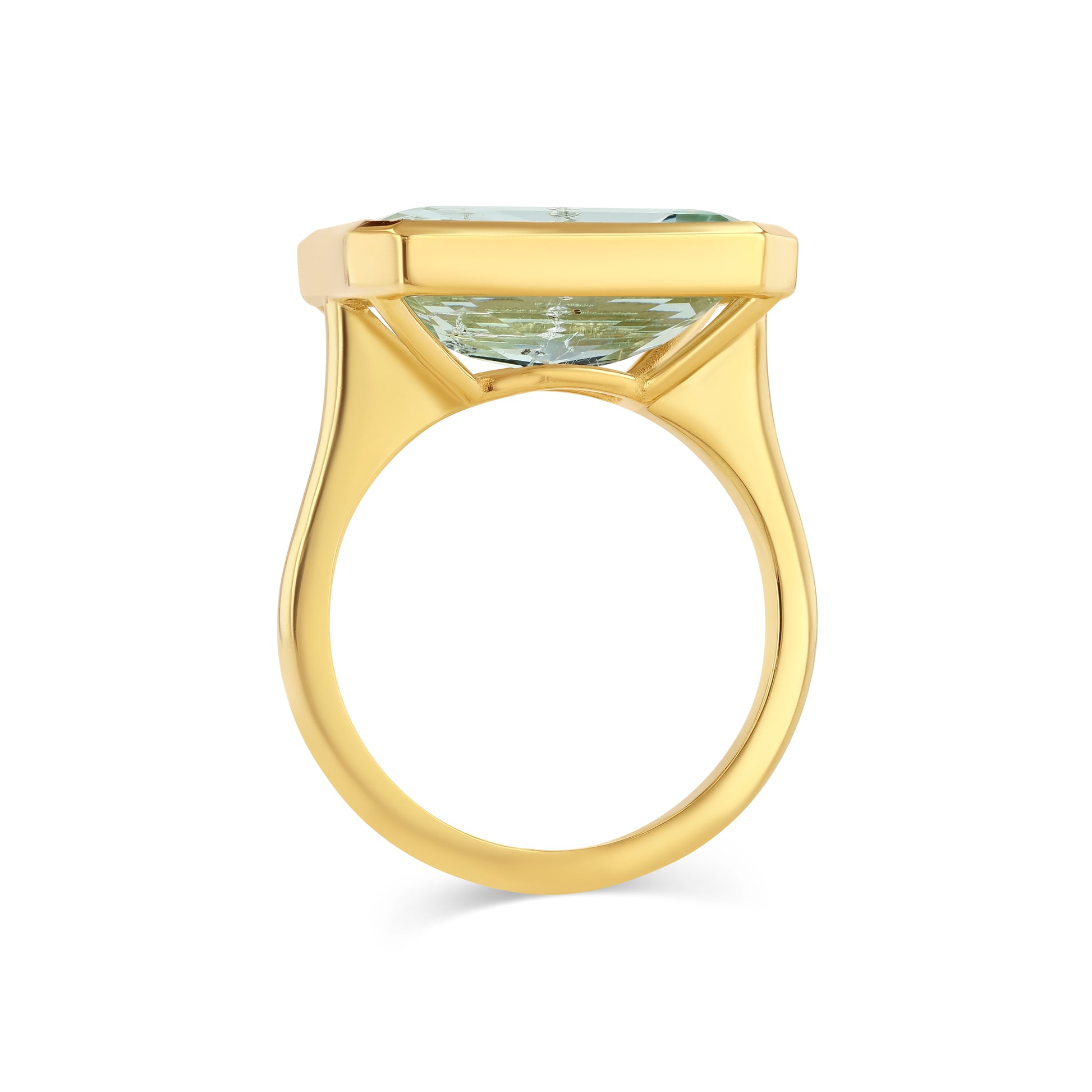 8.80ct Aquamarine Radiant Cut Bezel Ring