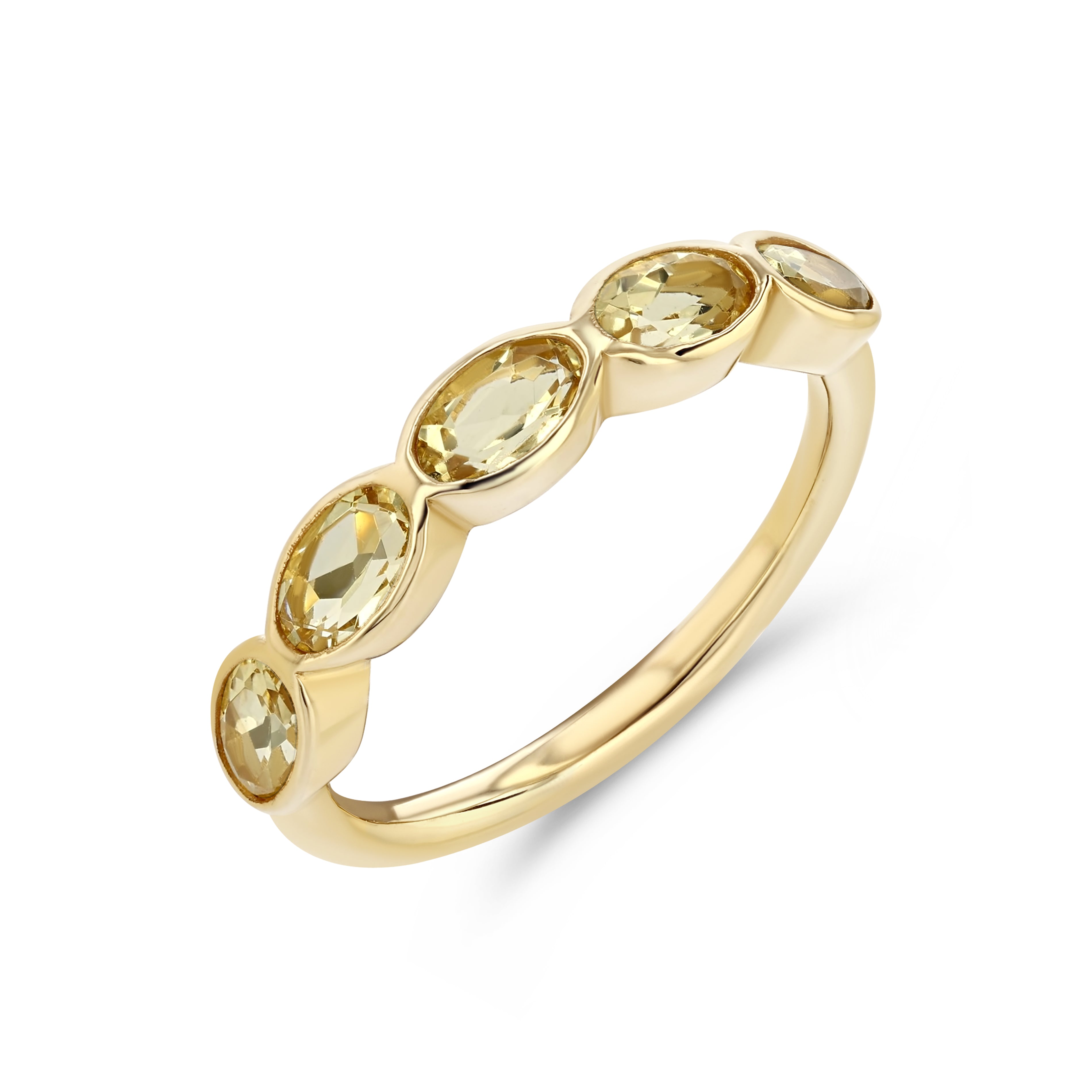 CITRINE OVAL BEZEL RING