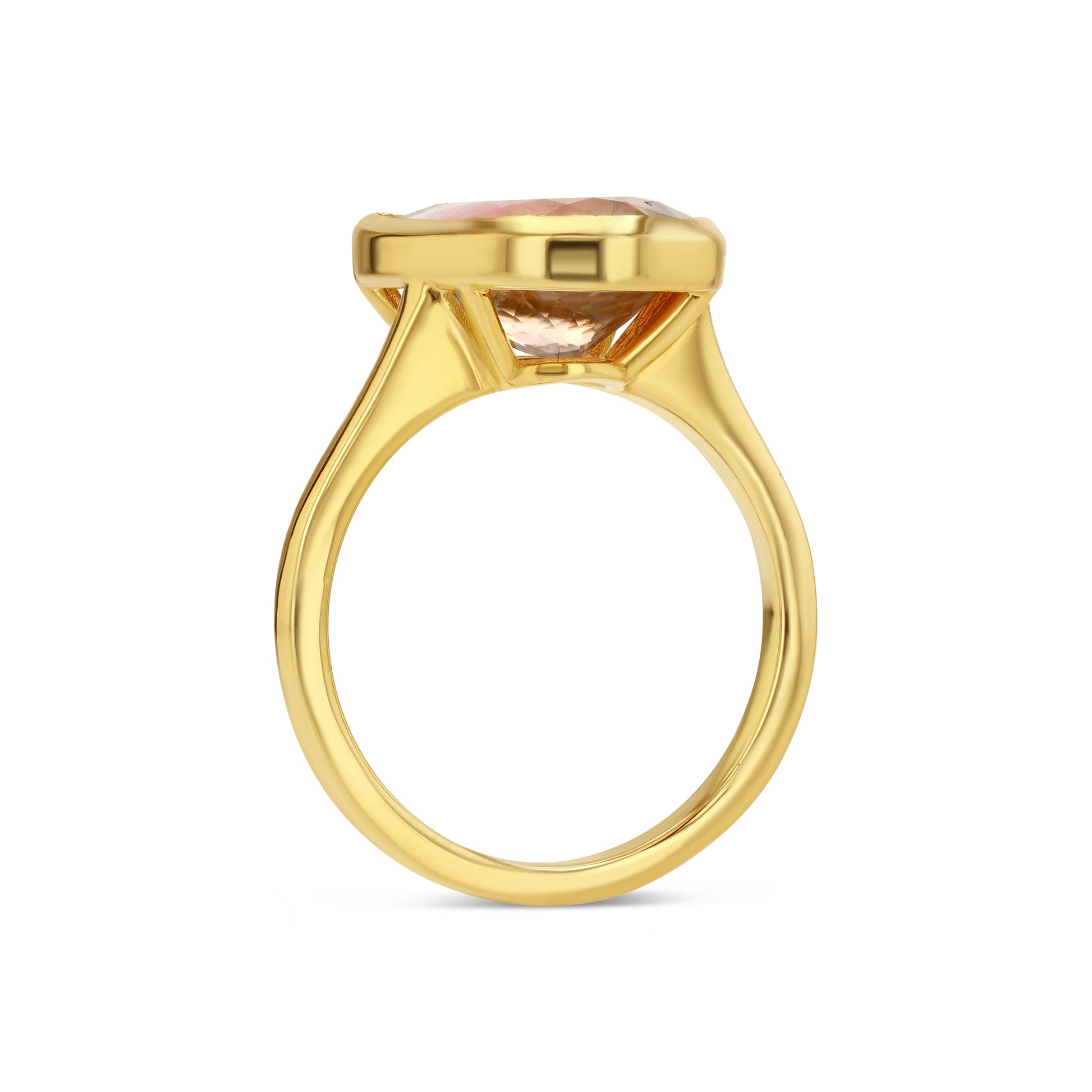 4.40ct Pink Tourmaline Titled Pear Ring