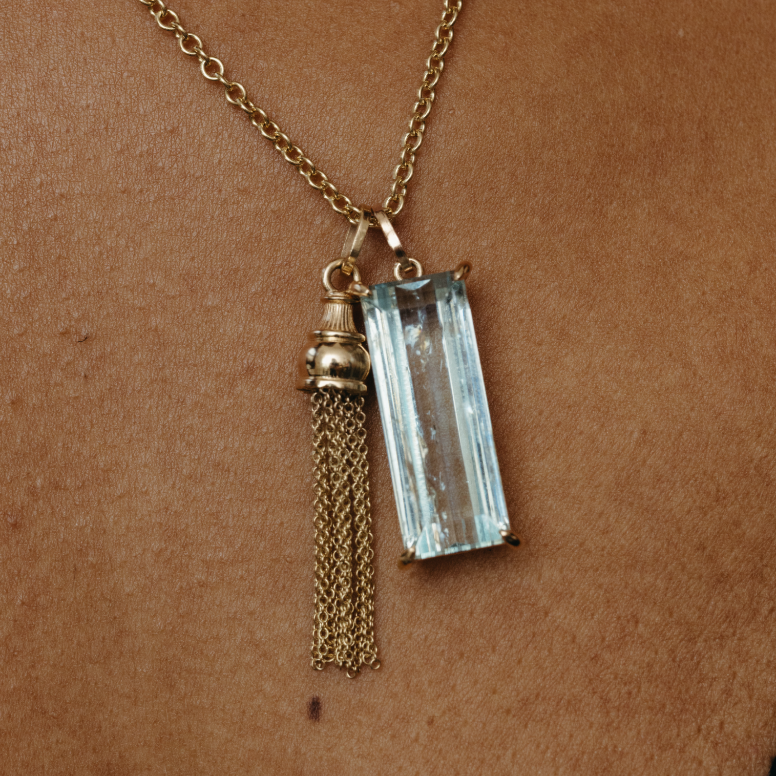 13.58ct Aquamarine Prong Set Charm