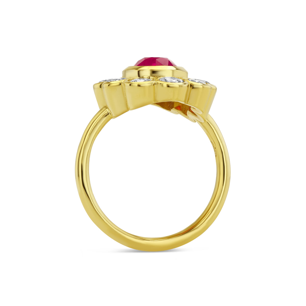 1.40ct Ruby Flower Ring