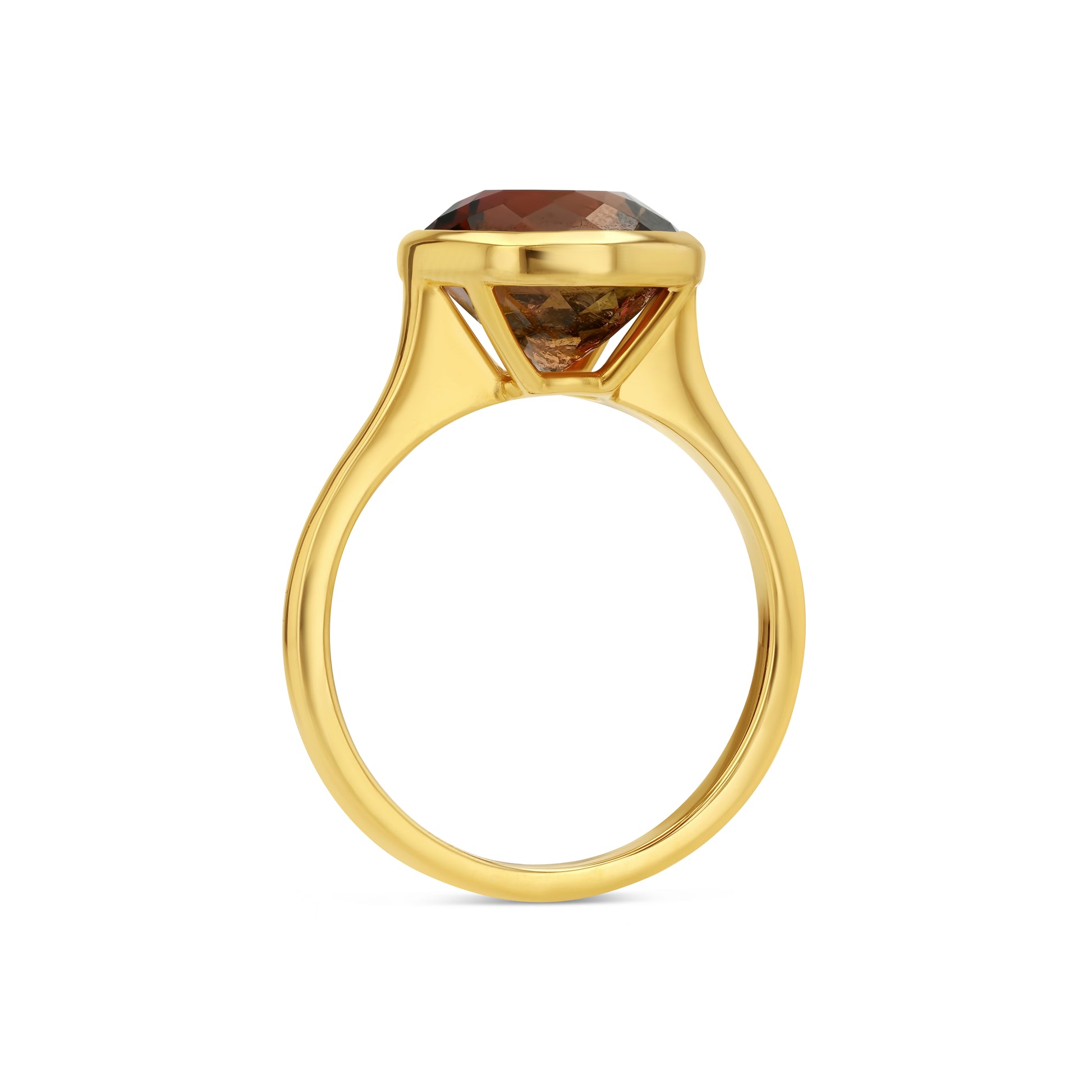 8.24ct Round Tourmaline Bezel Ring