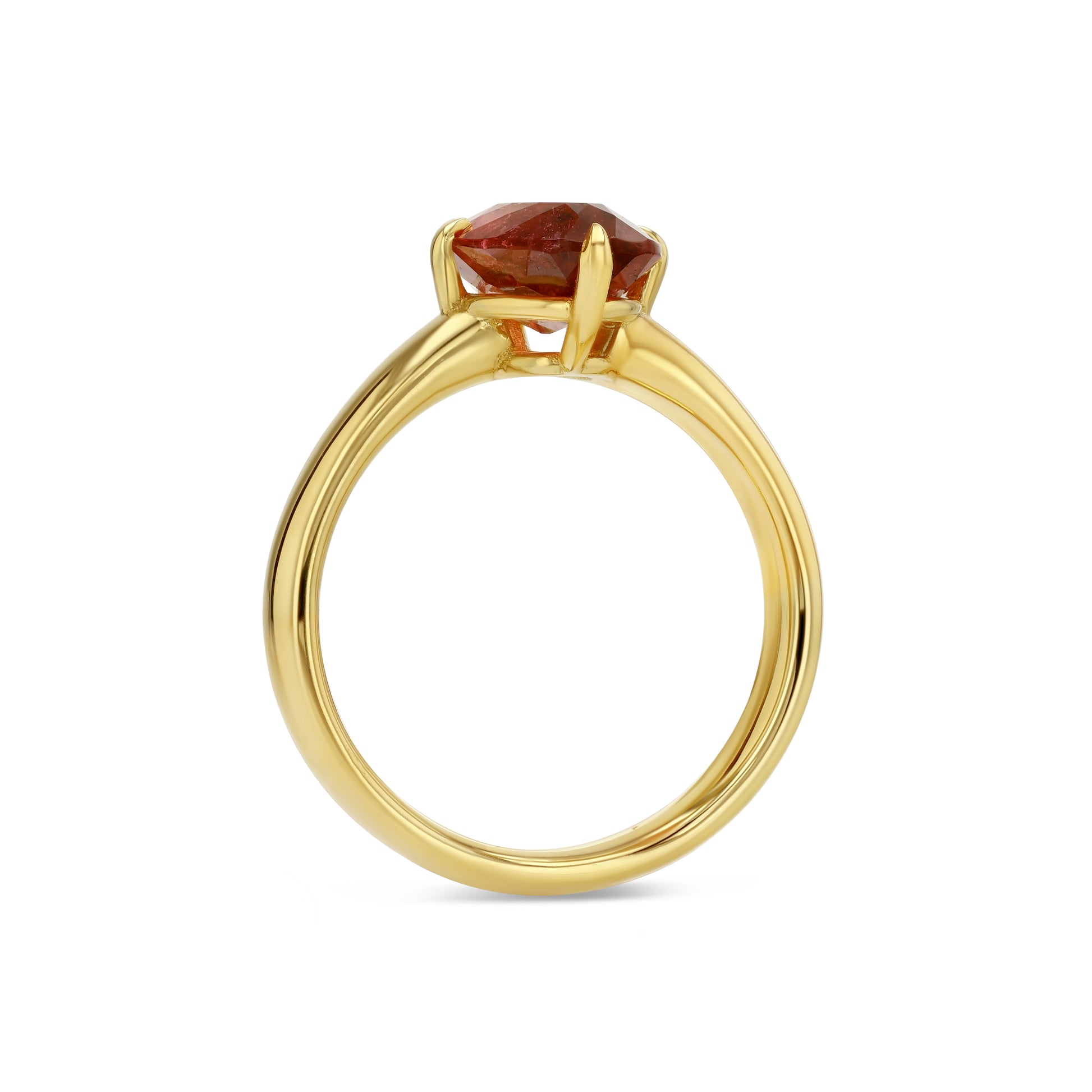 2.59ct Pink Tourmaline Oval Prong Ring