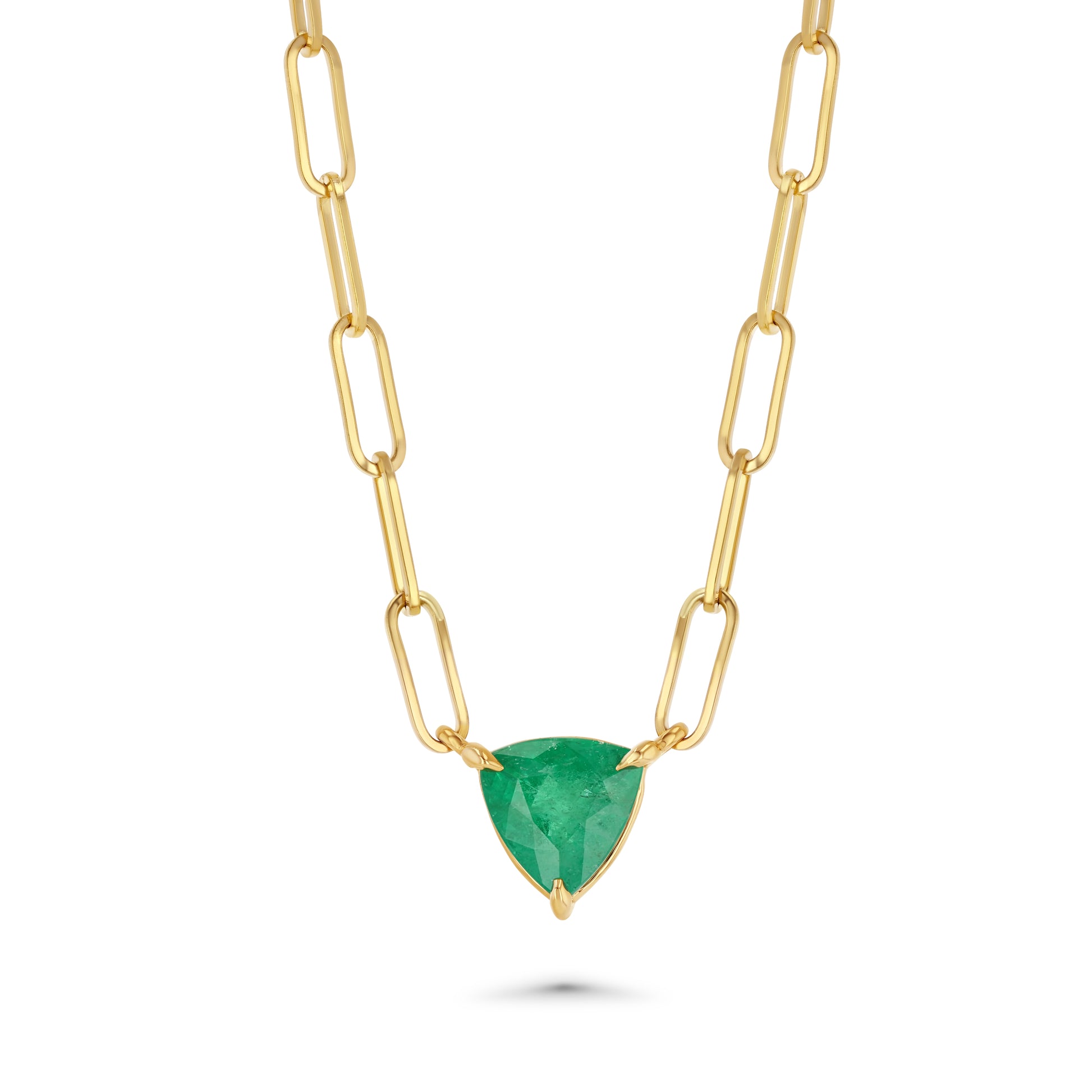 Emerald Trilliant Necklace