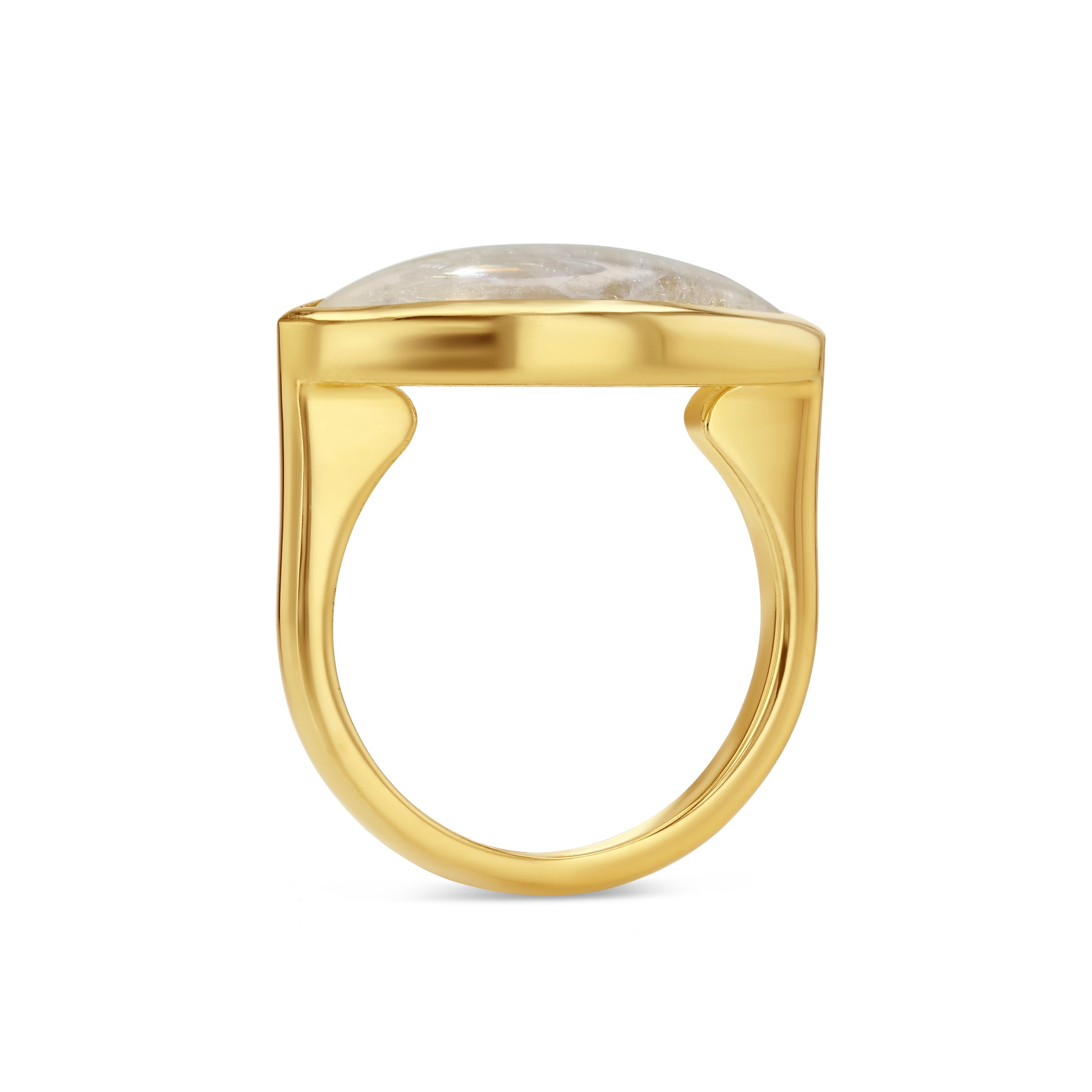 4.87ct Marquise Moonstone Bezel Ring
