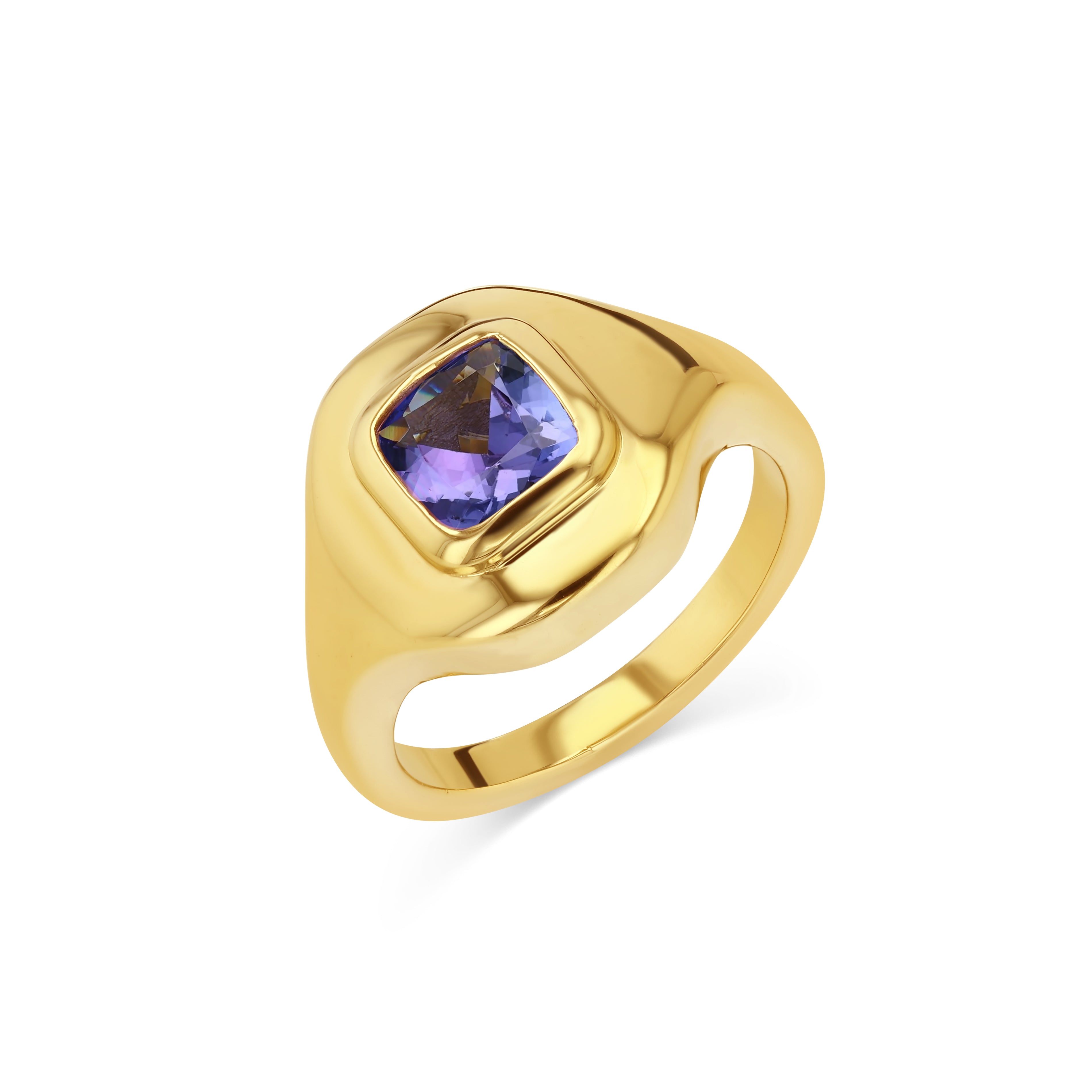 0.94ct Tanzanite Ripple Ring