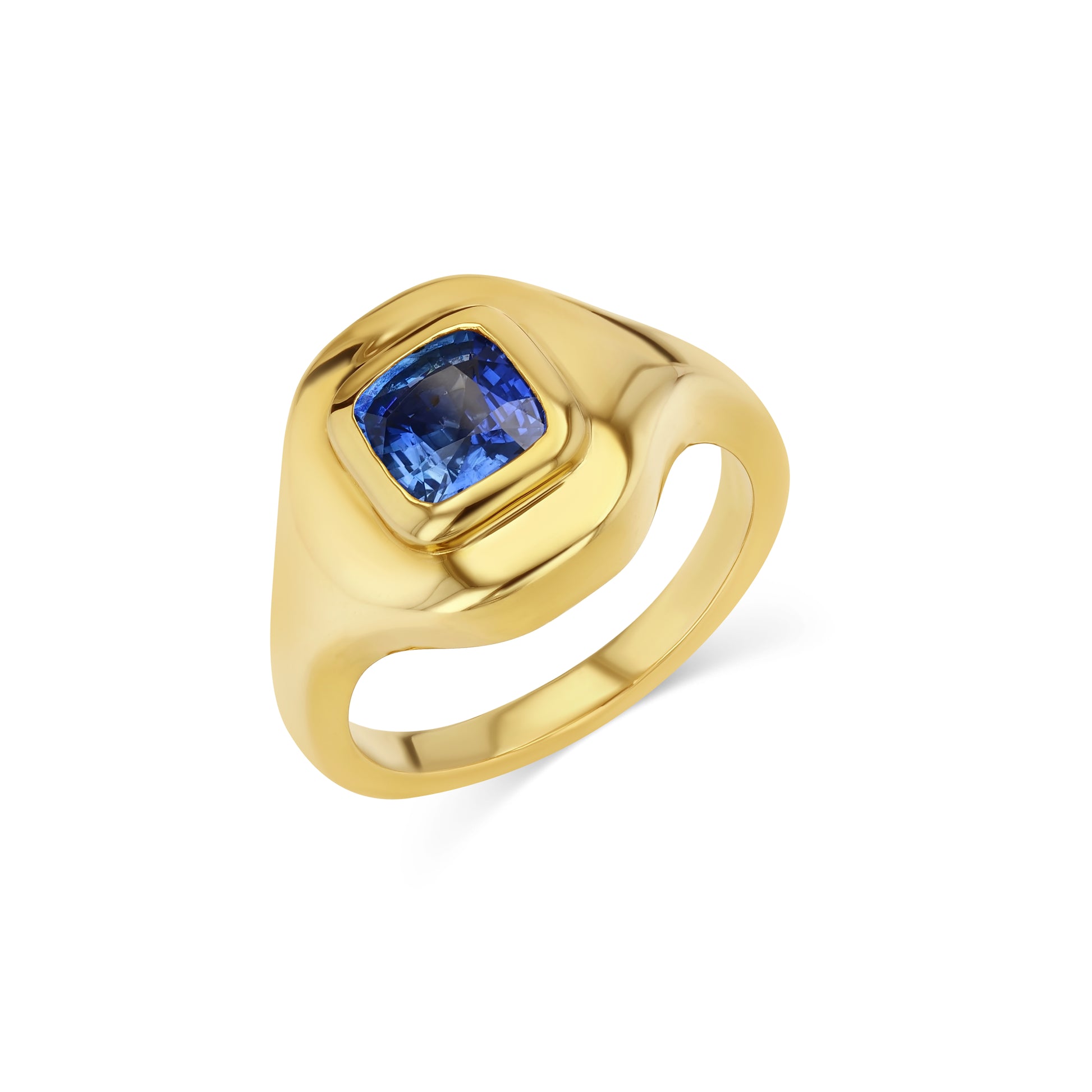 1.08ct Sapphire Ripple Ring