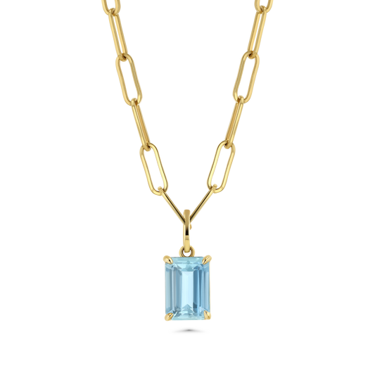 Aquamarine Baguette Charm