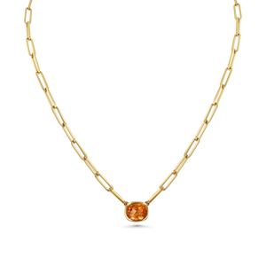 Imperial Topaz Oval Necklace
