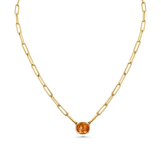 Imperial Topaz Oval Necklace