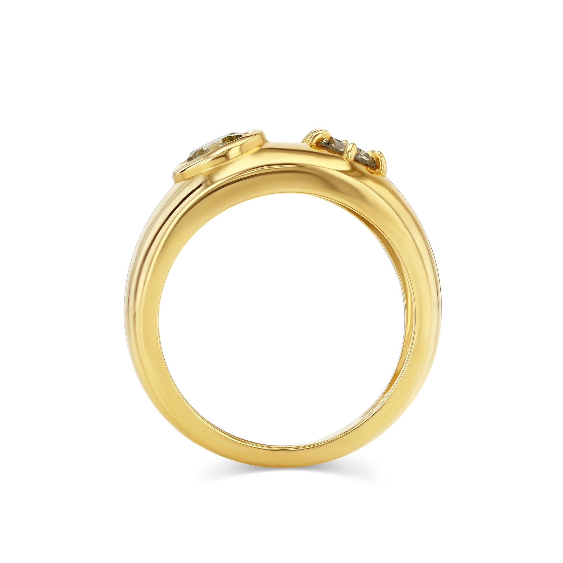 1.09tcw Champagne Diamond Barrett Ring