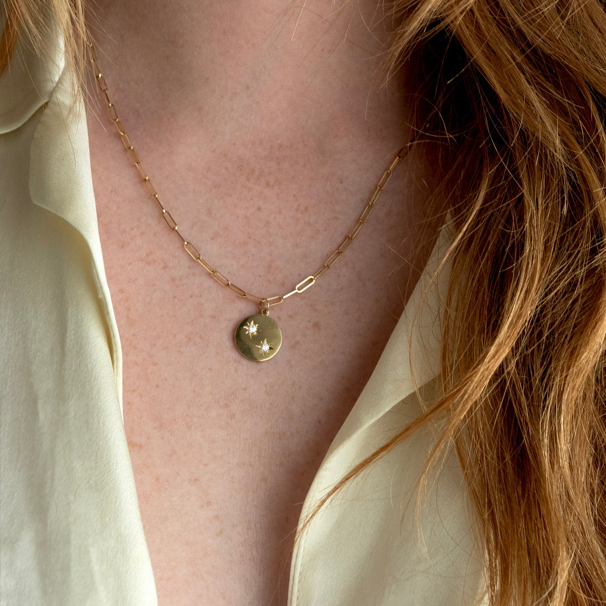 Birthstone Compass Charm 2 Stones