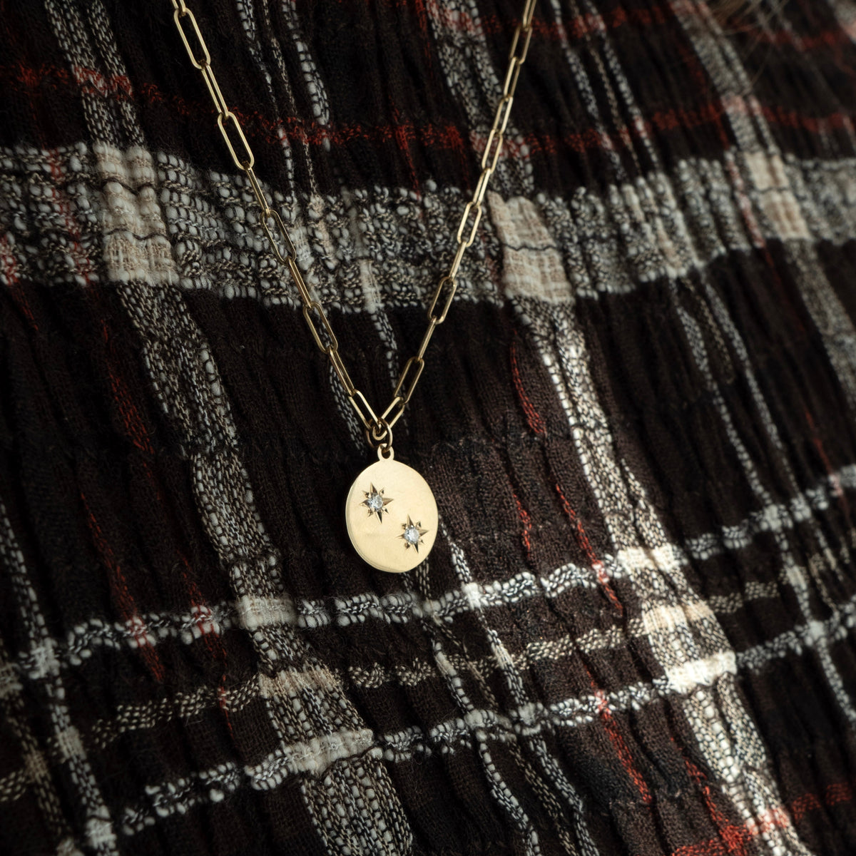 Birthstone Compass Charm 2 Stones