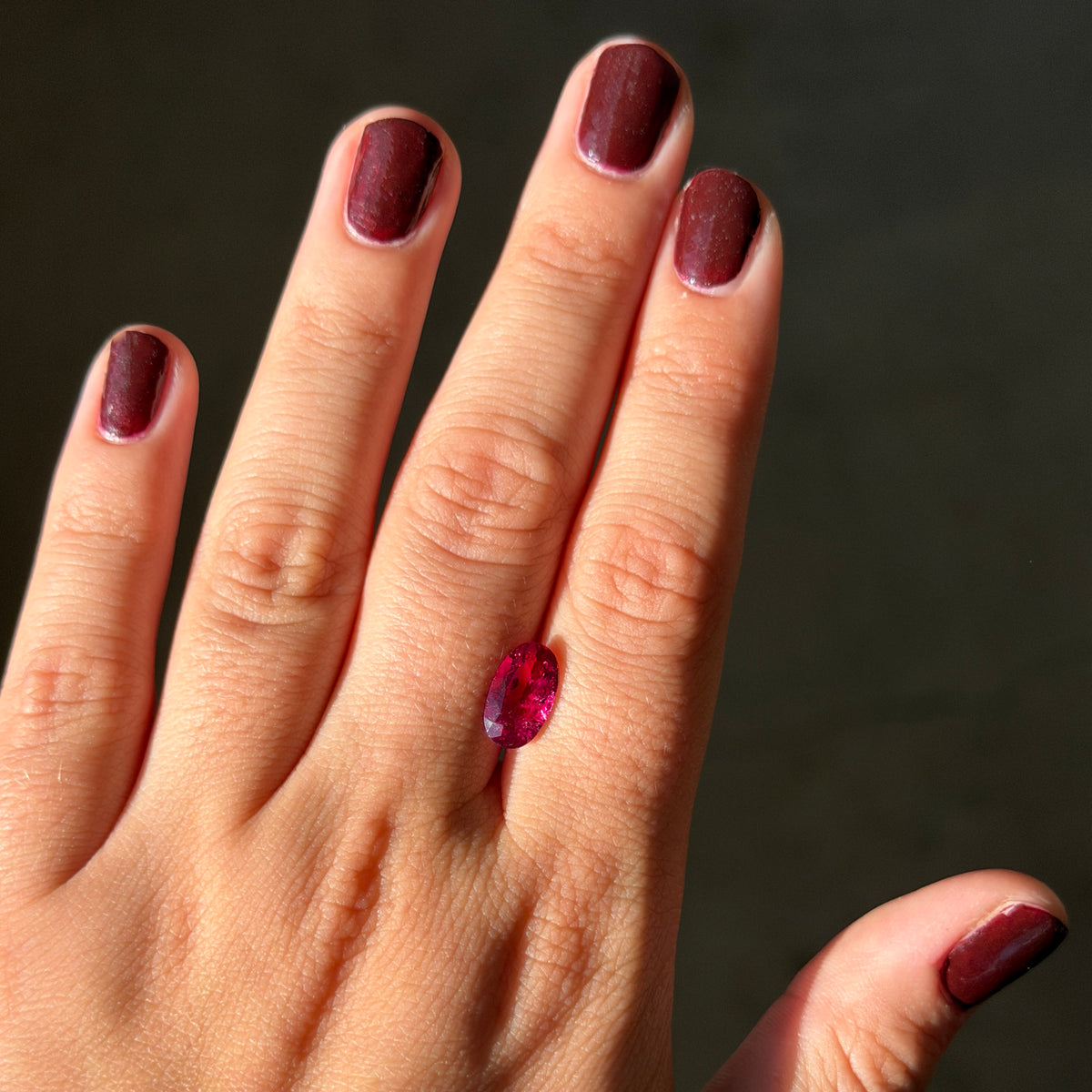 Bespoke 2.25ct Oval Raspberry Pink Tourmaline