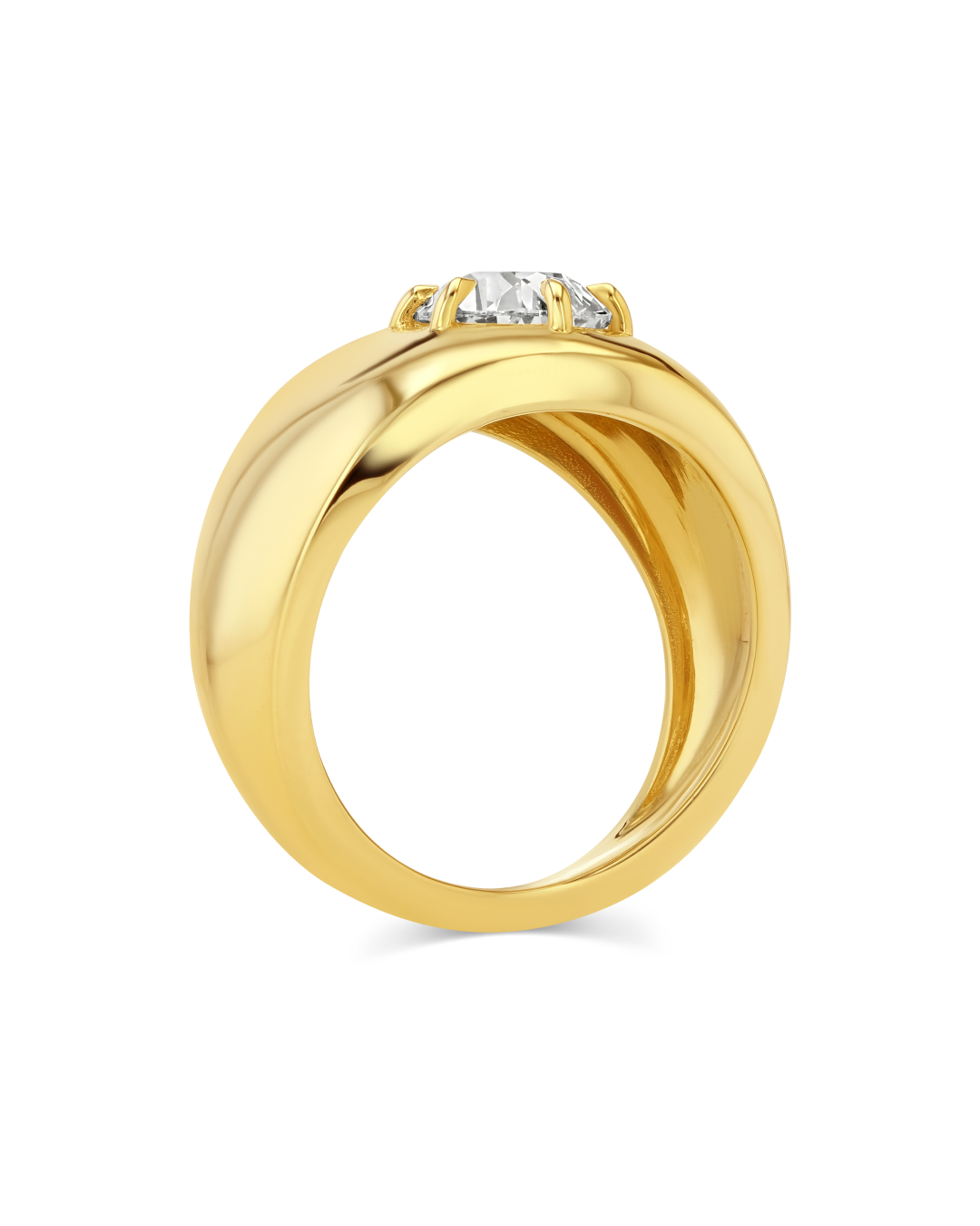 2.35ct Old Mine Cut Pear Lab Diamond Cloud Ring