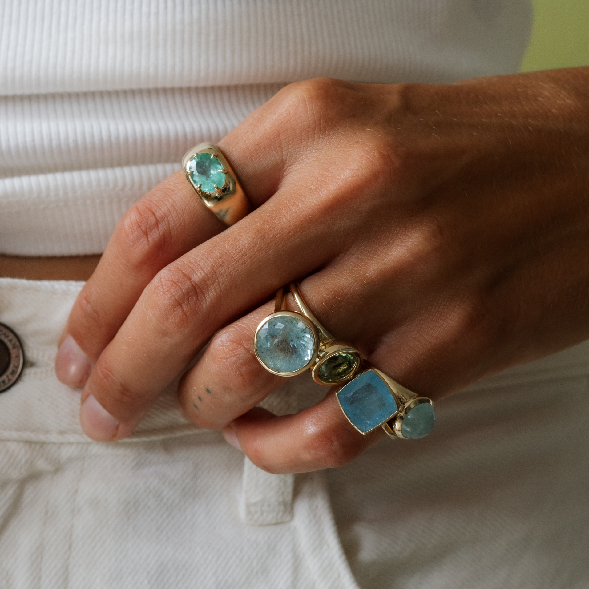 2.38ct Caribbean Tourmaline Cloud Ring