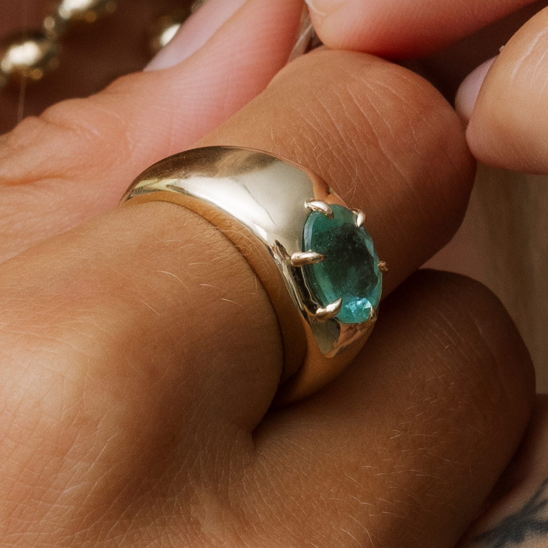 2.38ct Caribbean Tourmaline Cloud Ring