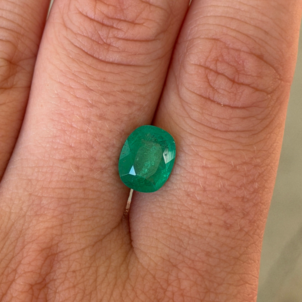 2.56ct Cushion Cut Zambian Emerald