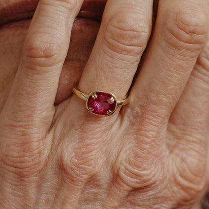 2.64CT RUBY BASKET RING