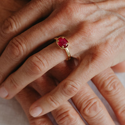 2.64CT RUBY BASKET RING